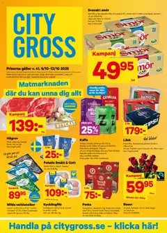 City Gross - erbjudanden - Förhandsvisning av reklamblad från butik City Gross aktuell från 06.10.2025