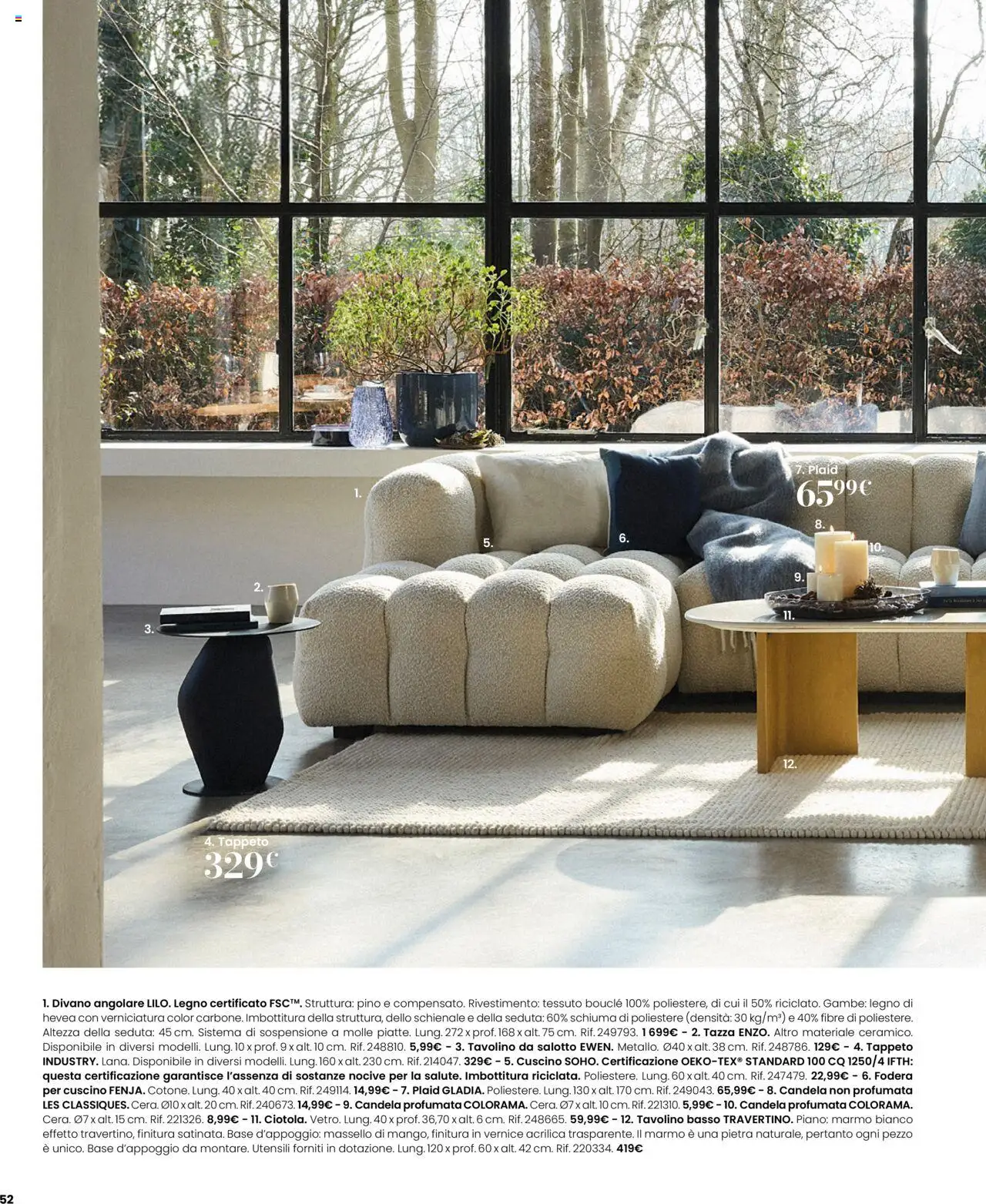 Volantino Maisons du Monde del 27.08.2025 | Pagina: 52 | Prodotti: Tavolino, Divano angolare, Divano, Tappeto
