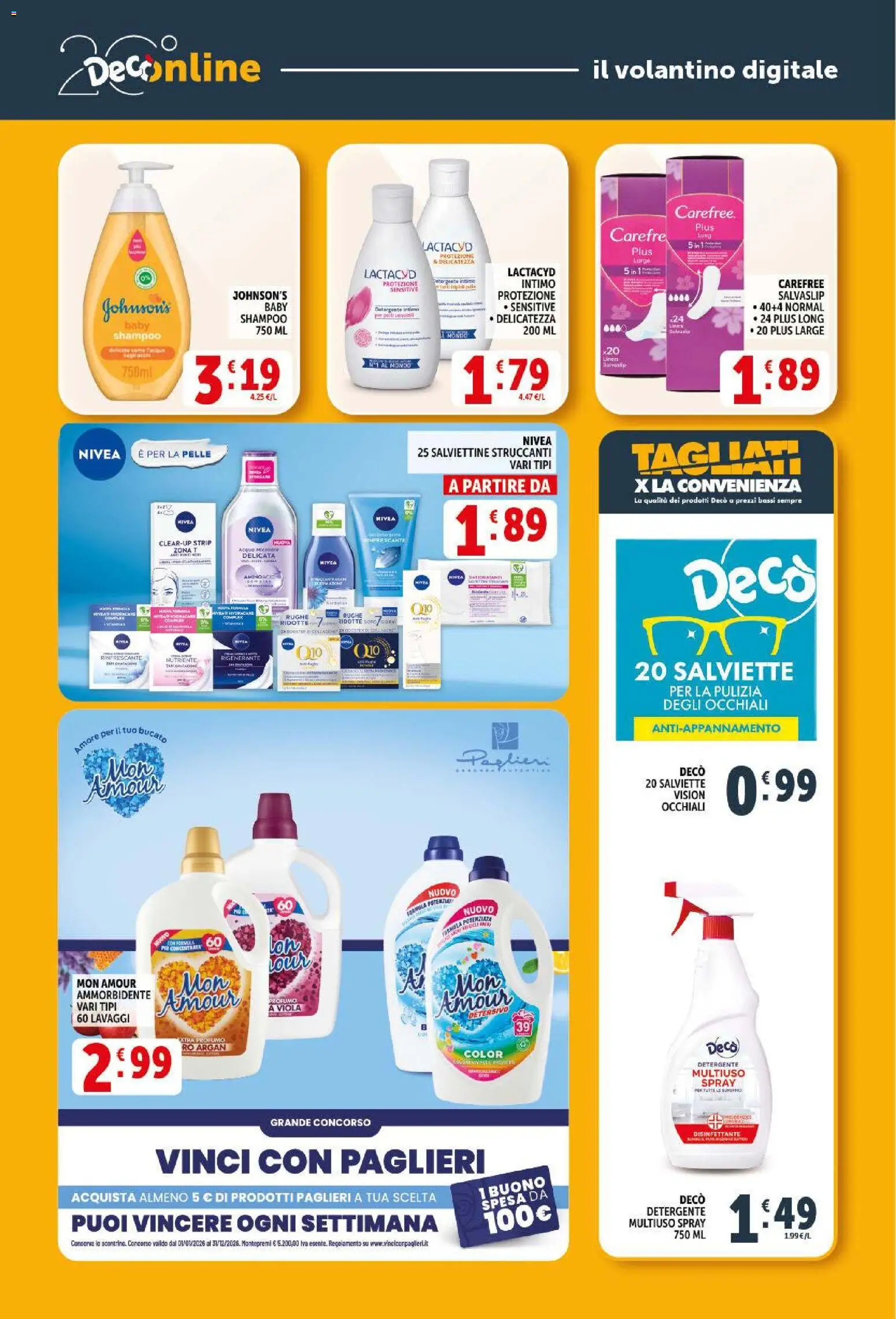 Volantino Decò del 13.04.2026 | Pagina: 34 | Prodotti: Detergente, Intimo, Occhiali, Profumo