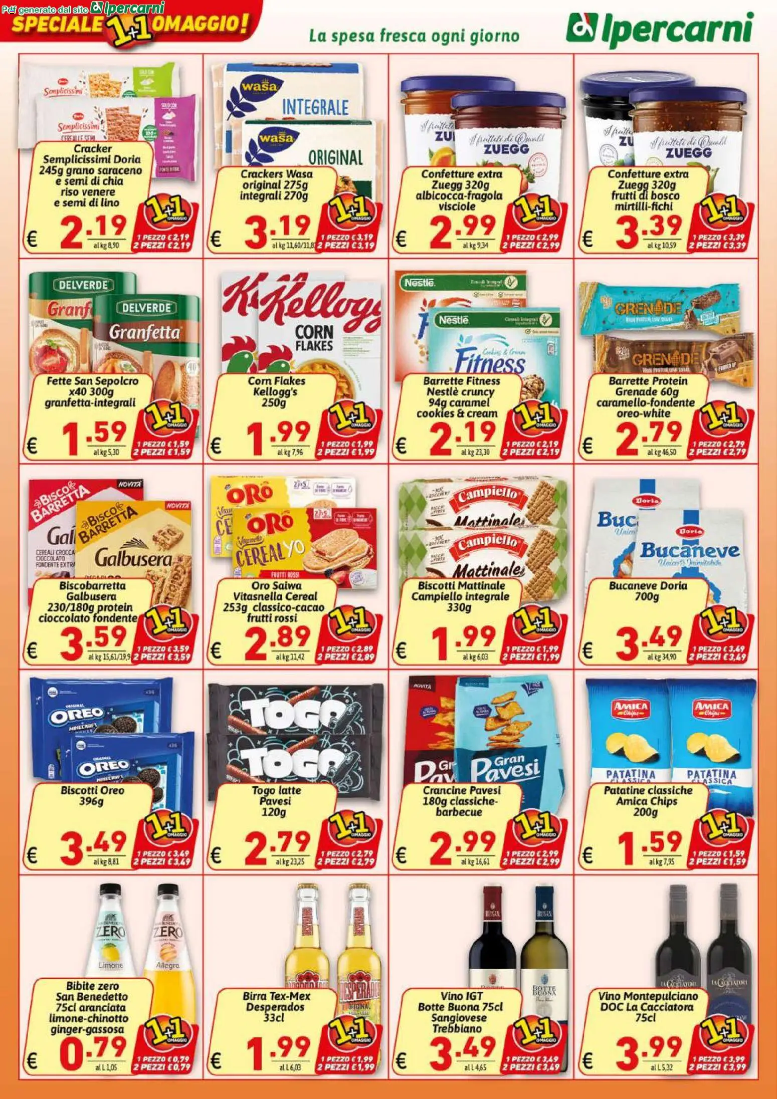 Volantino Ipercarni del 13.02.2026 | Pagina: 8 | Prodotti: Cereali, Barbecue, Crackers, Barretta