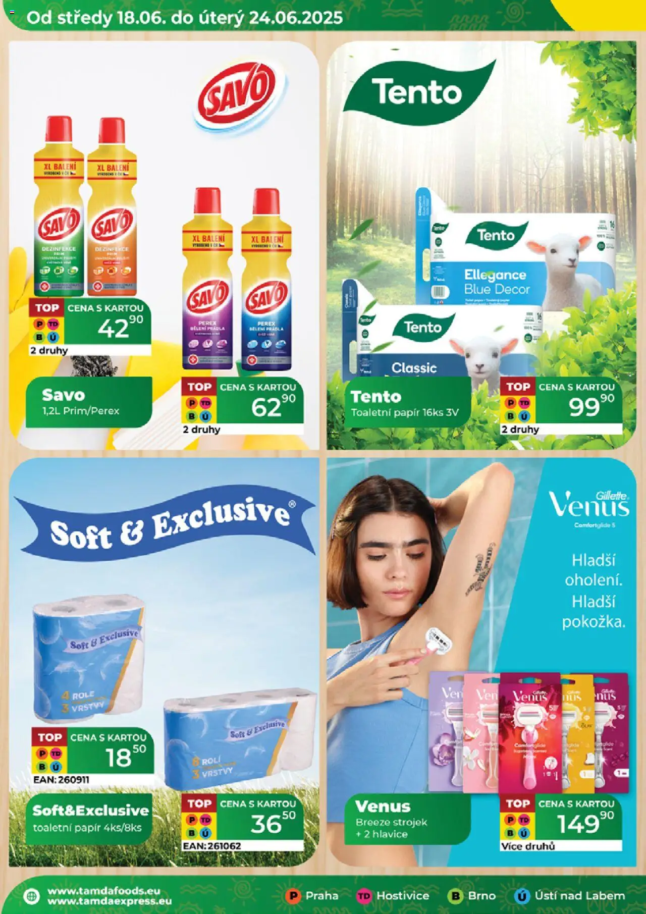 Tamda Foods leták od 18.06.2025 | Strana: 24 | Produkty: Savo, Toaletní papír
