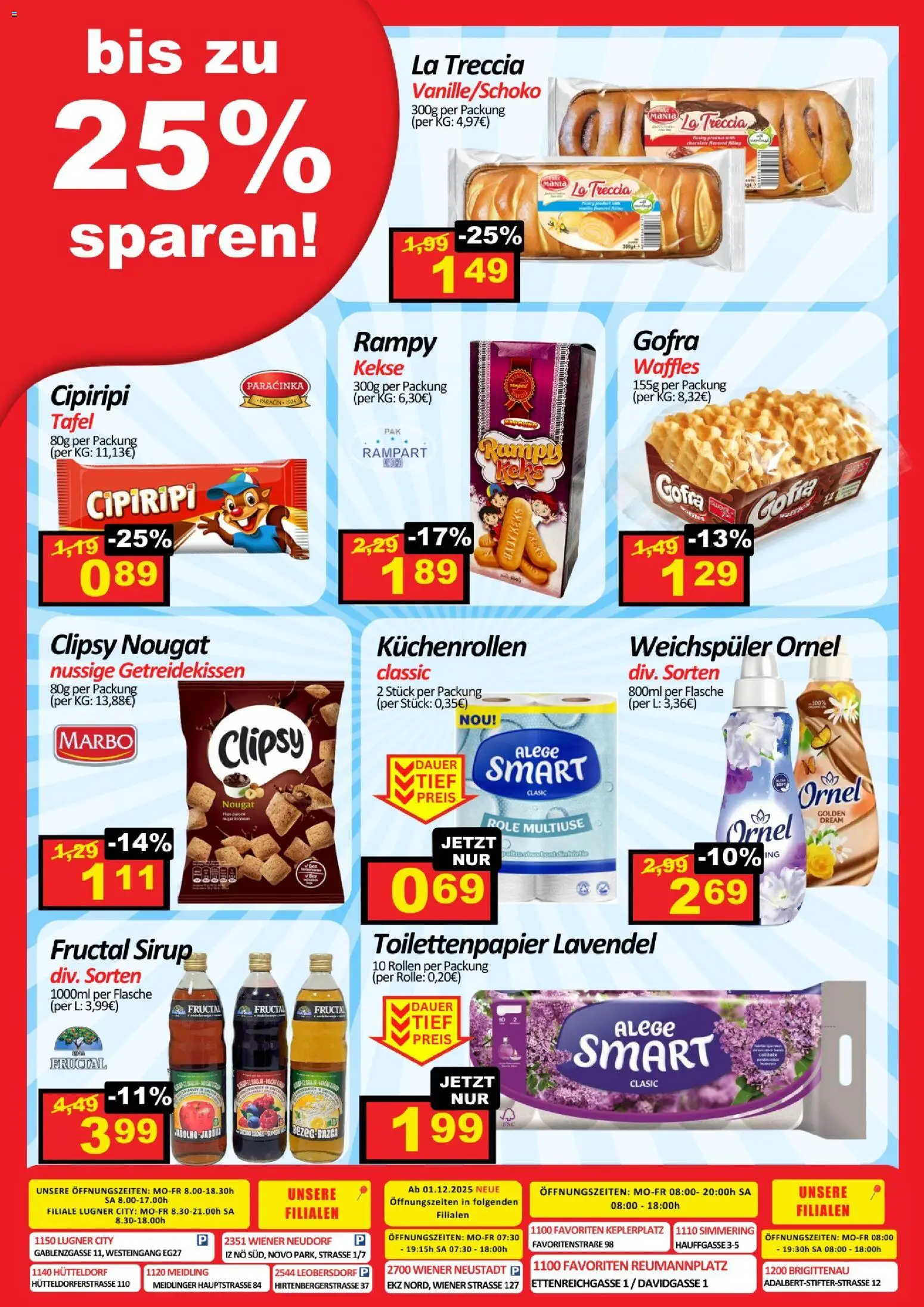 Wurstico Abholmarkt Flugblatt gültig ab 11.12.2025 | Seite: 4 | Produkte: Kekse, Weichspüler