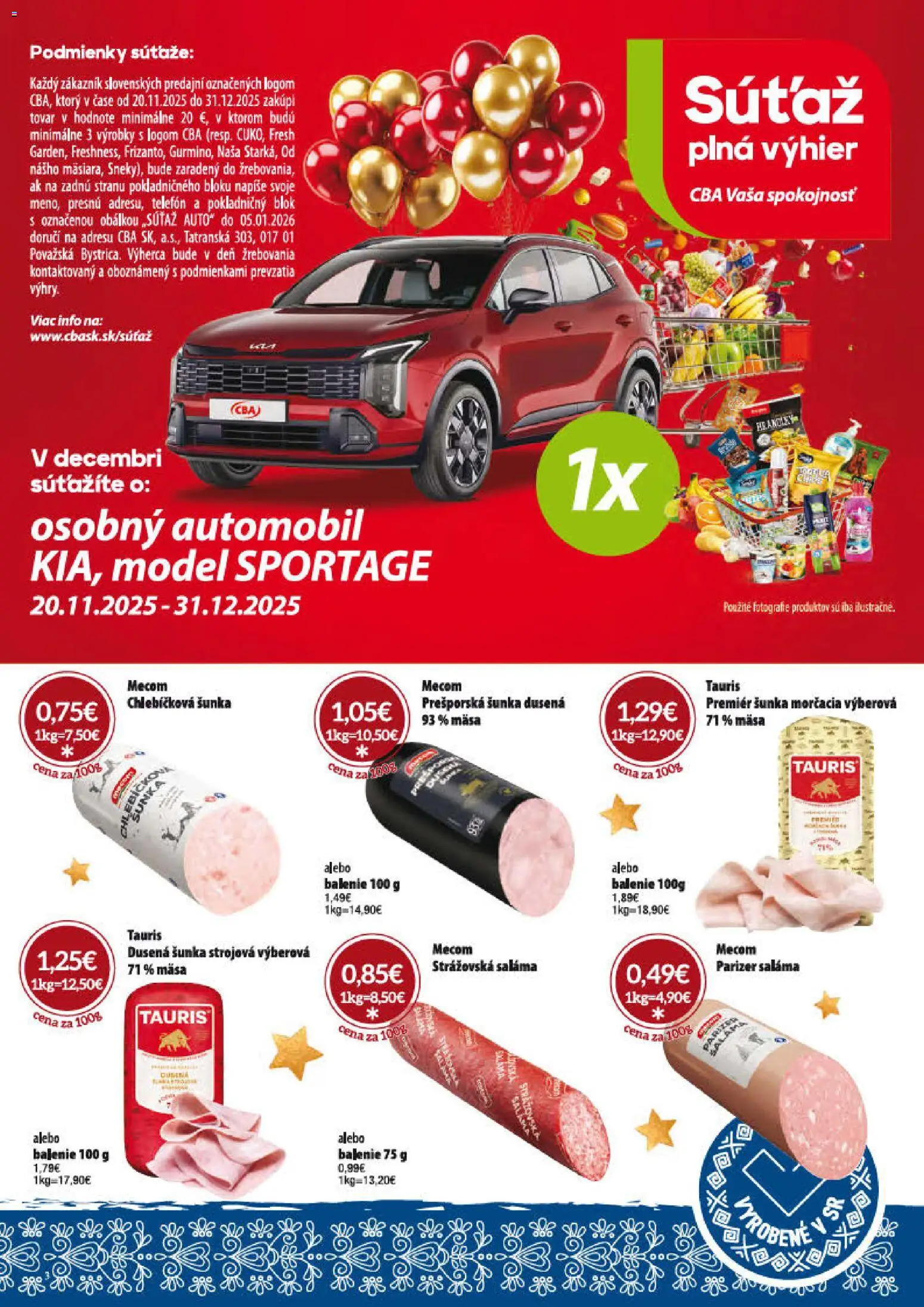 Nové Nitrazdroj akcie – leták je platný od 15.12.2025 | Strana: 3 | Produkty: Telefón, Saláma, Šunka