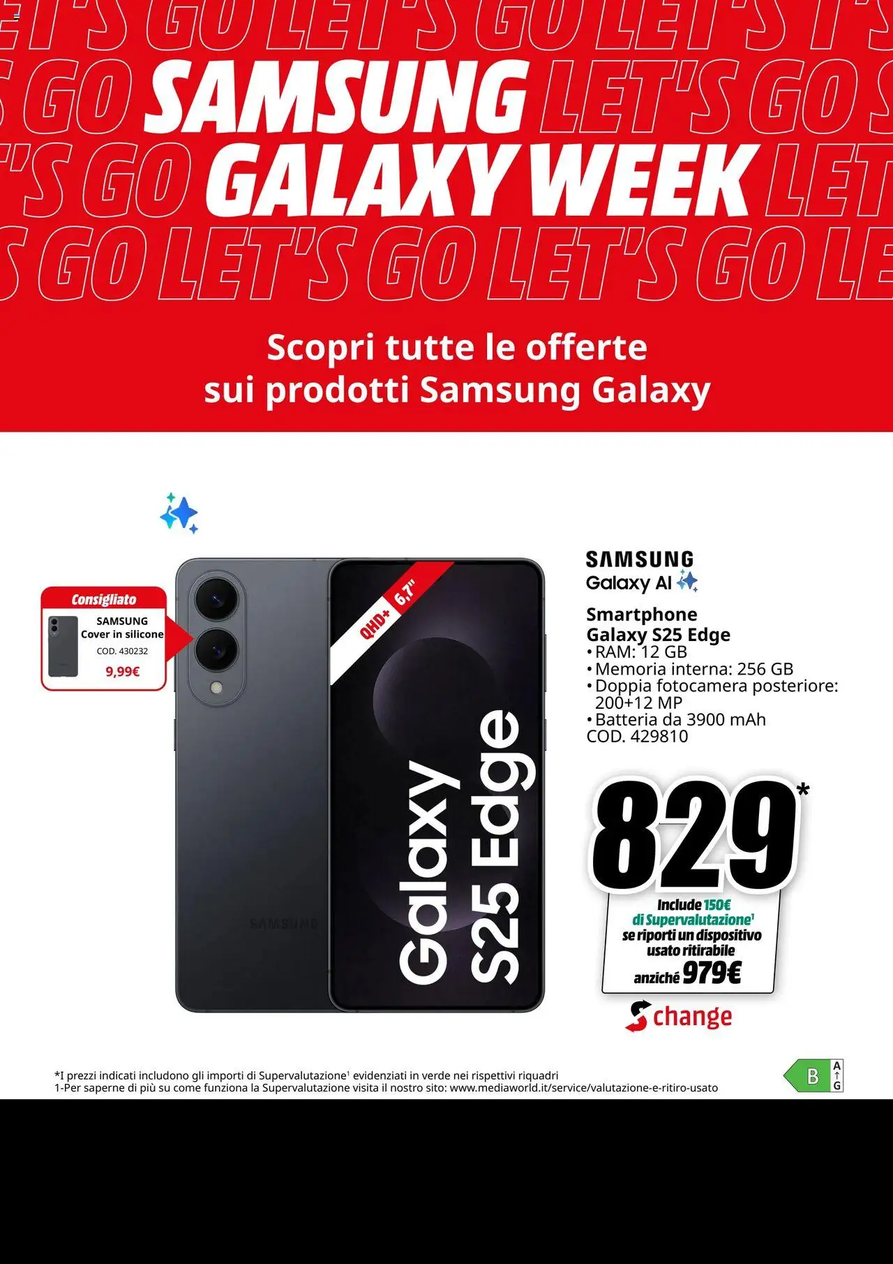 Volantino Media World del 22.09.2025 | Pagina: 4 | Prodotti: Smartphone, Fotocamera, Batteria, Samsung