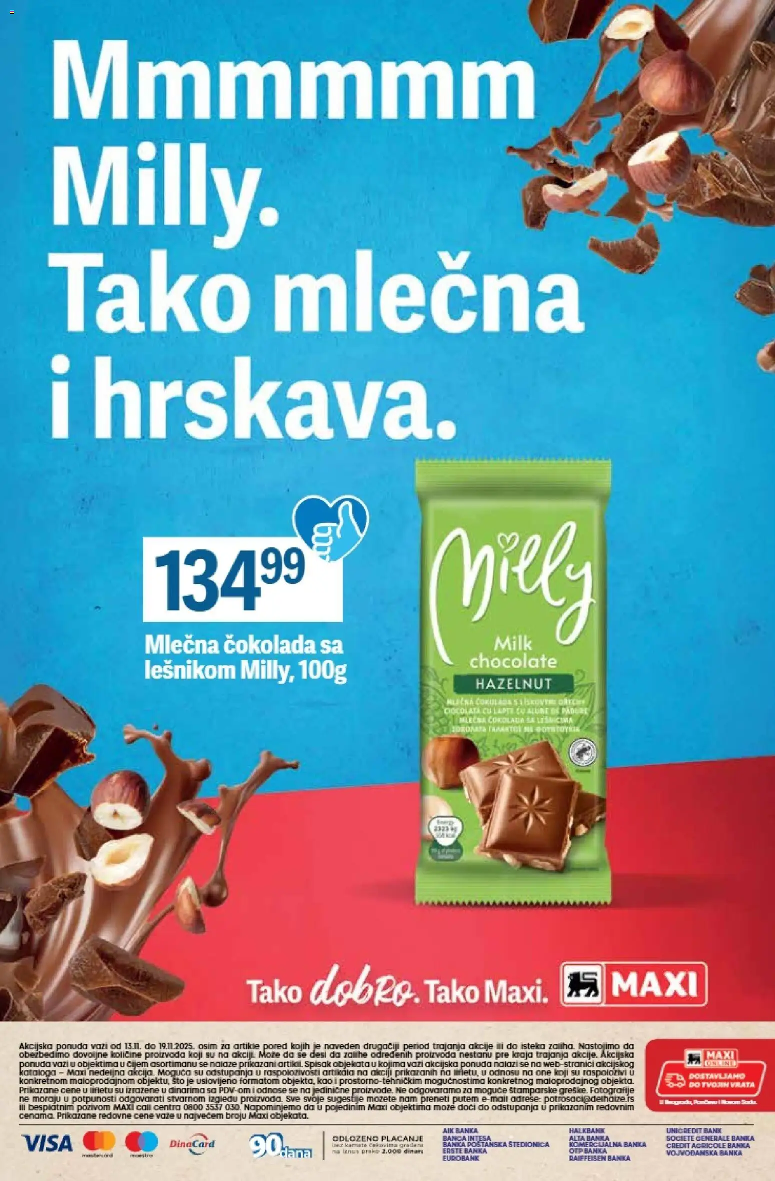 Maxi katalog - važi od 13.11.2025 | Strana: 22 | Proizvode: Sto, Vrata, Čokolada, Mlečna čokolada