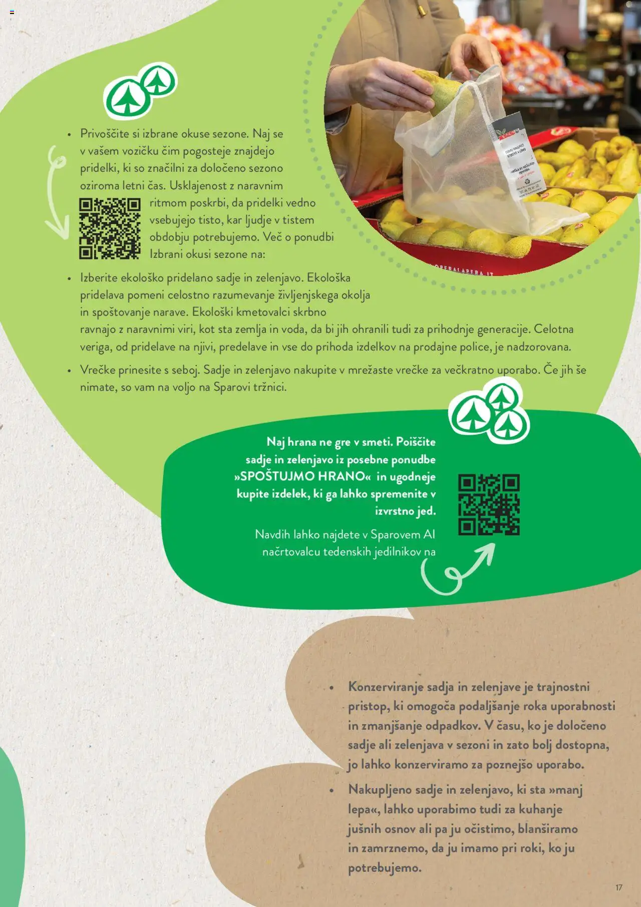 Spar katalog trajnostni vodik │ velja od 18.04.2024 | Stran: 17 | Izdelki: Žemlja, Zelenjava, Sadje