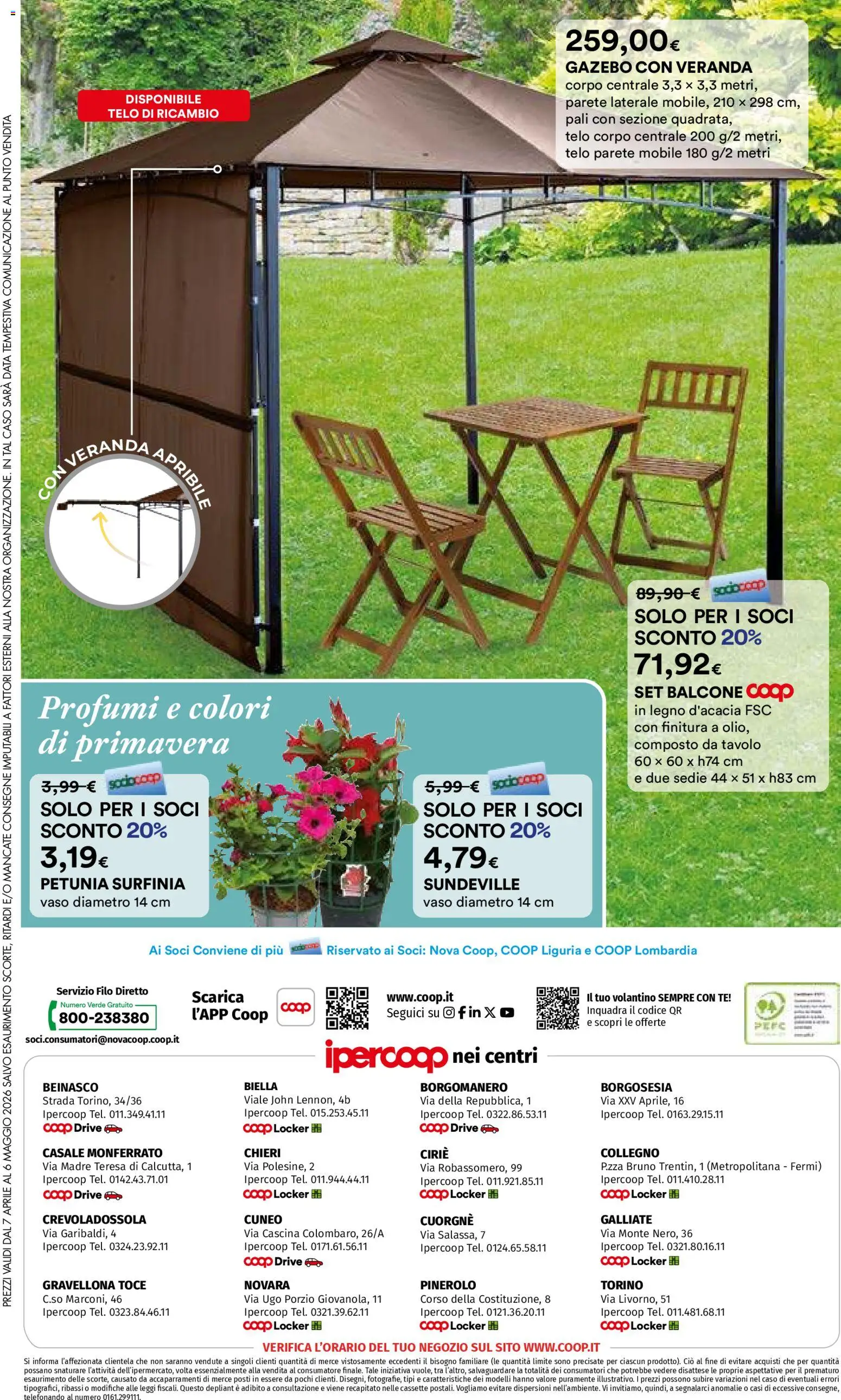 Volantino Ipercoop del 07.04.2026 | Pagina: 24 | Prodotti: Mobile, Tè, Gazebo, Vaso