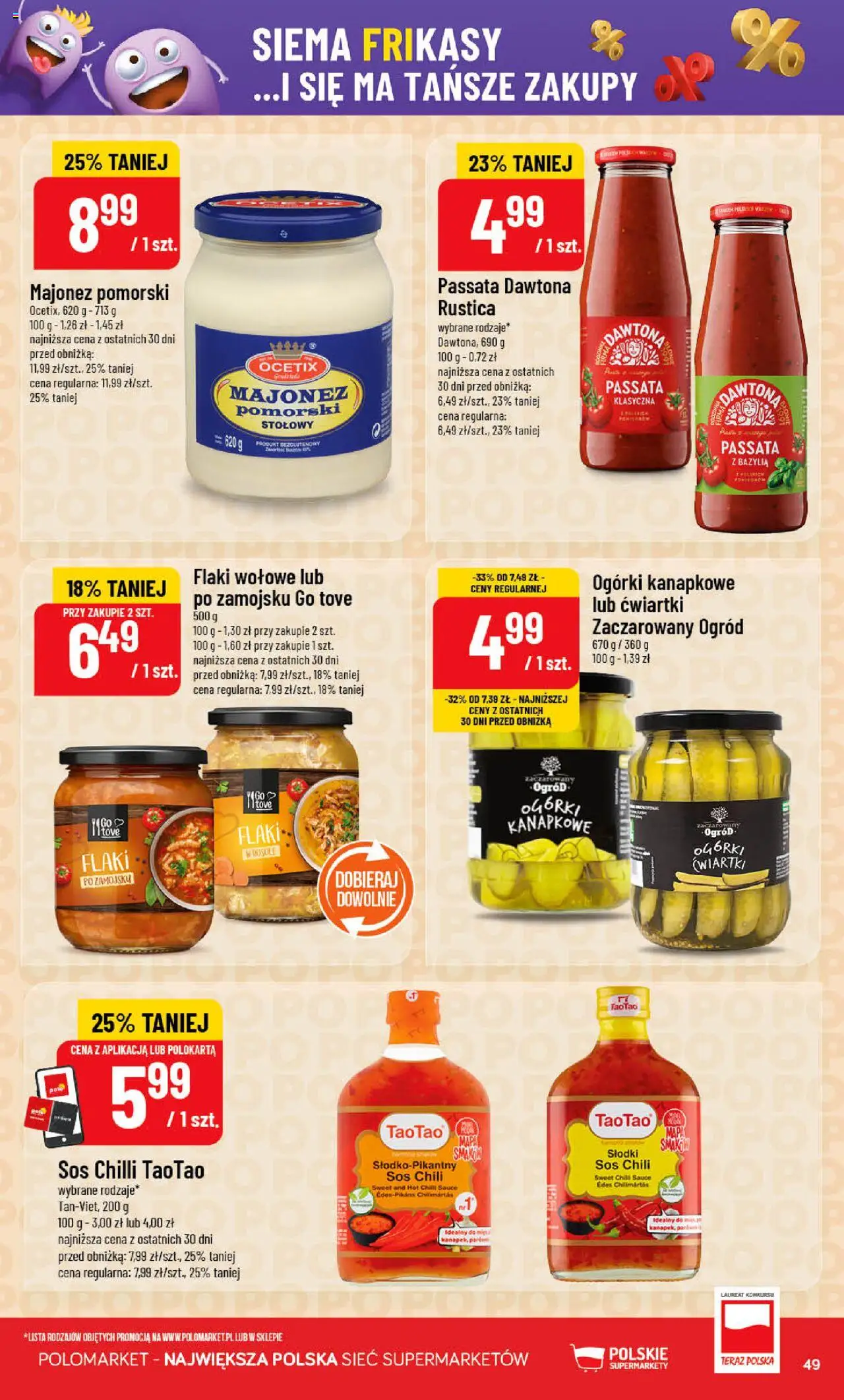 POLOmarket Gazetka od 15.10.2025 | Strona: 49 | Produkty: Bazylia, Flaki, Majonez, Sos