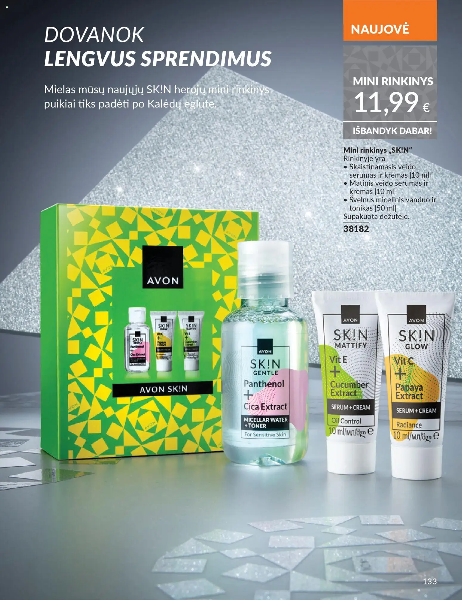 AVON akcijos nuo 01.11.2025 | Puslapis: 133 | Prekių: Tonikas, Kremas, Micelinis vanduo