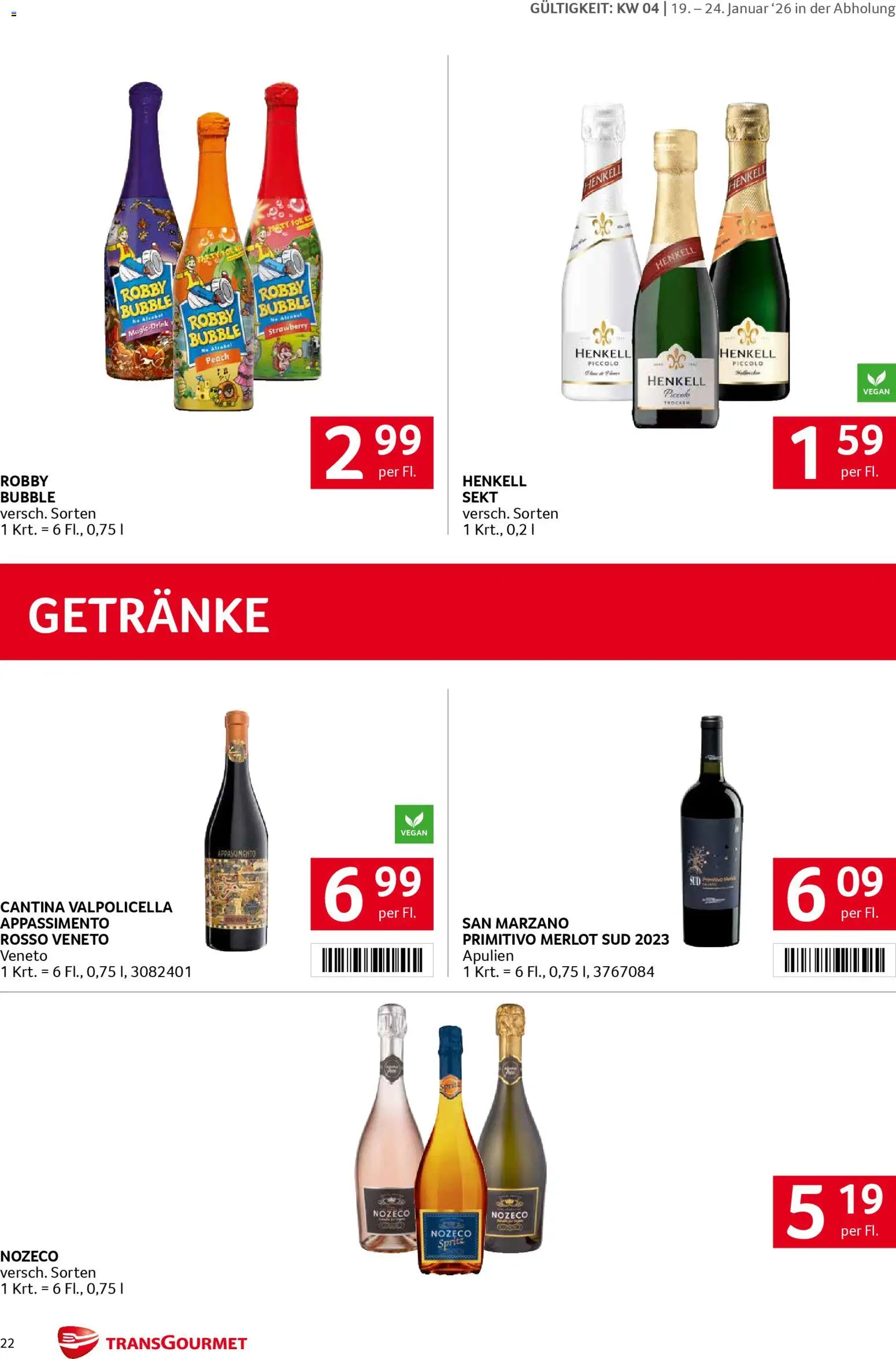 Transgourmet Flugblatt gültig ab 19.01.2026 | Seite: 22