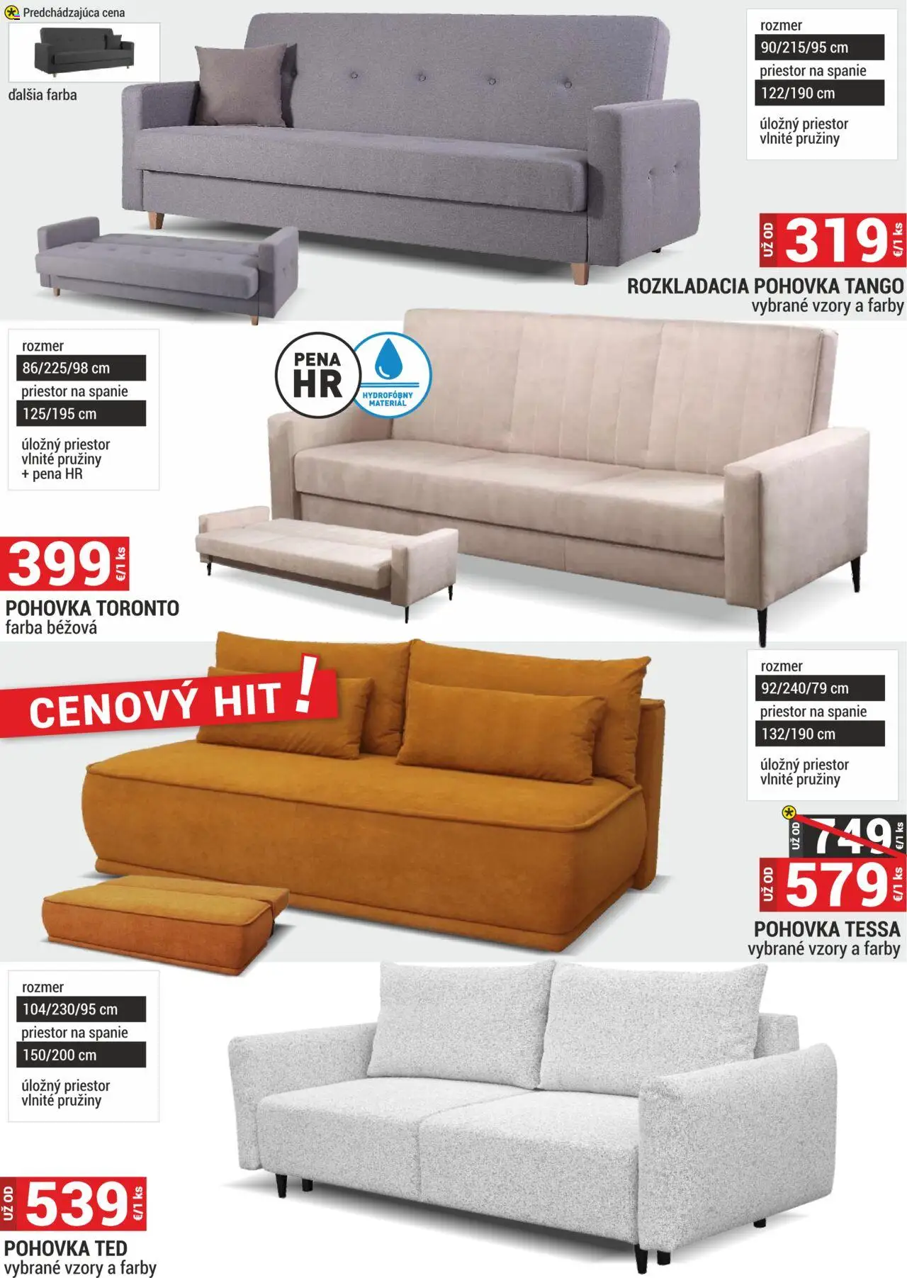 Merkury Market nábytok, sedačky, matrace │ platný od 01.08.2025 | Strana: 21 | Produkty: Rozkladacia pohovka, Pohovka