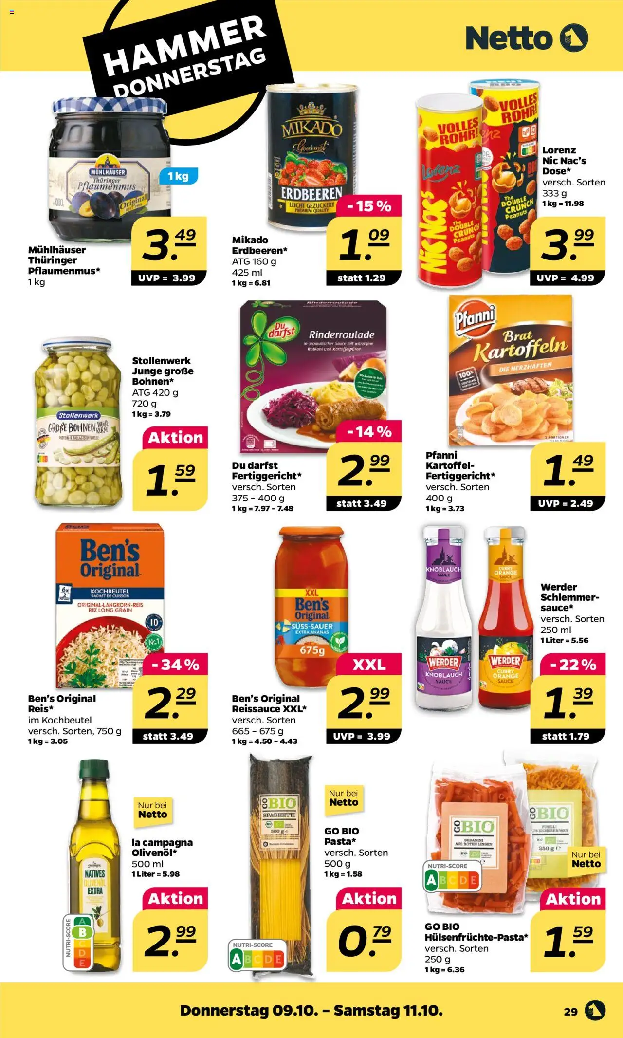 Netto Prospekt 	 – gültig ab 06.10.2025 | Seite: 29 | Produkte: Olivenol, Ananas, Kartoffeln, Knoblauch