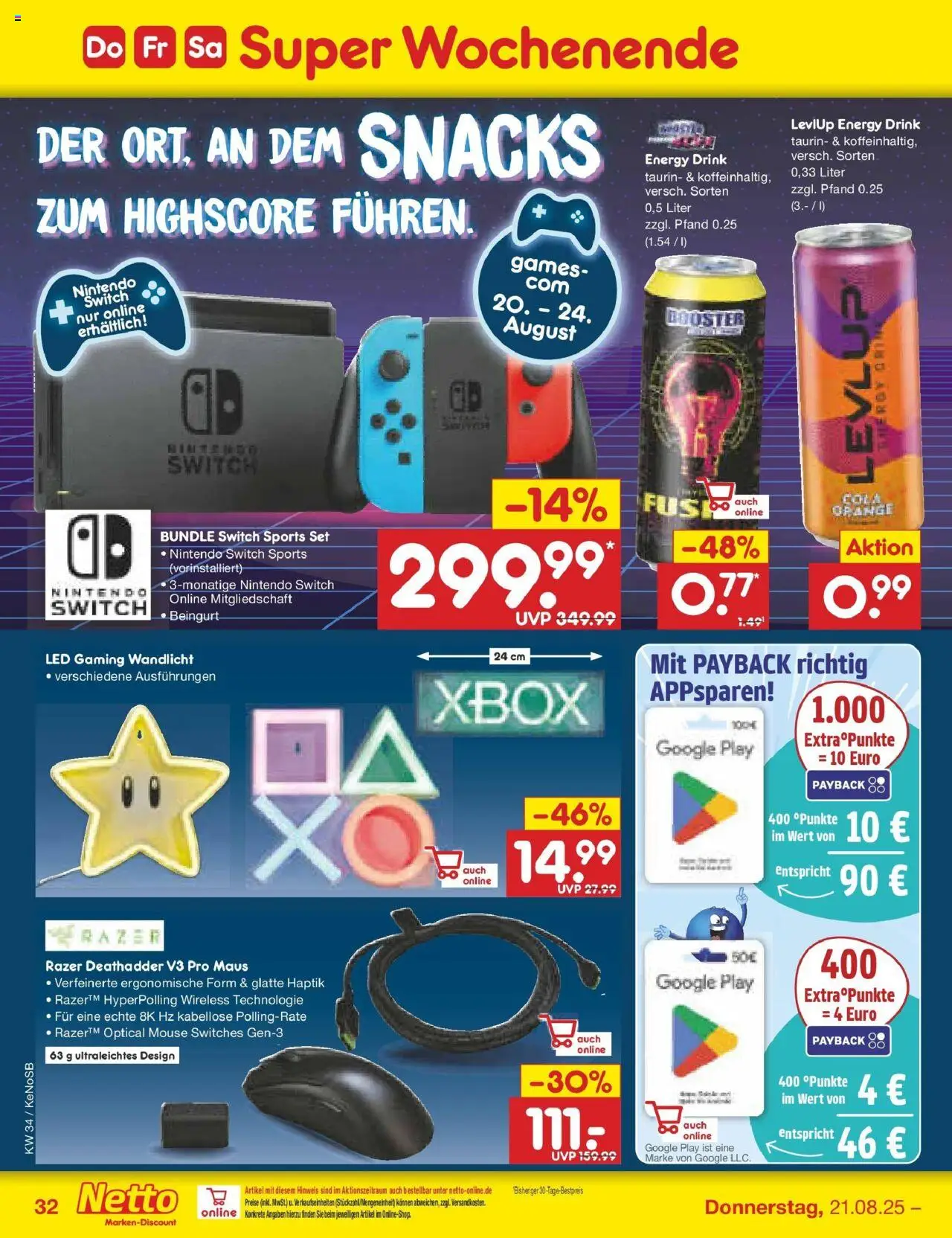 Netto Marken-Discount prospekt Bonn	 - gültig ab dem 18.08.2025 | Seite: 56 | Produkte: Xbox, Cola, Energy, Maus