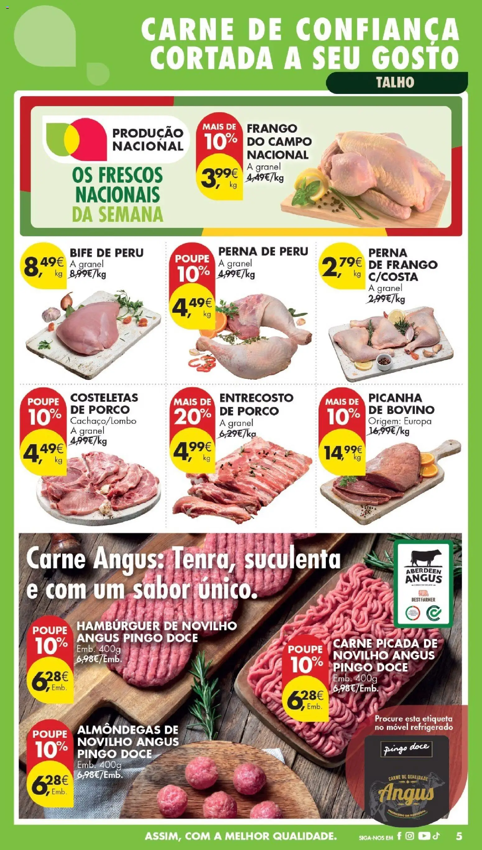 Pingo Doce Poupe Esta Semana Madeira │ válido de 14.04.2026 | Página: 5 | Produtos: Frango, Peru, Hambúrguer, Carne picada