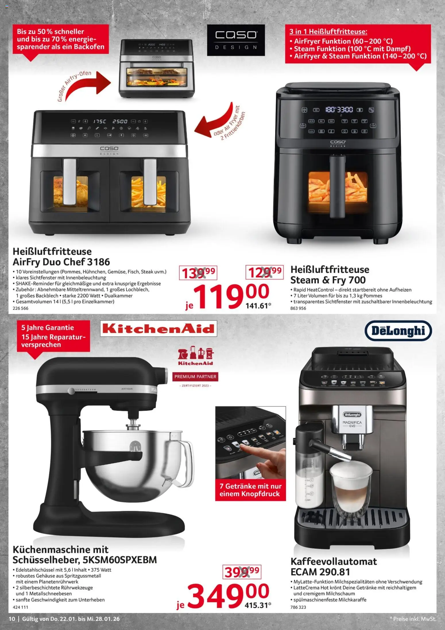 Selgros  Non Food – gültig ab 22.01.2026 | Seite: 10 | Produkte: Pommes, Backofen, Steak, Heißluftfritteuse