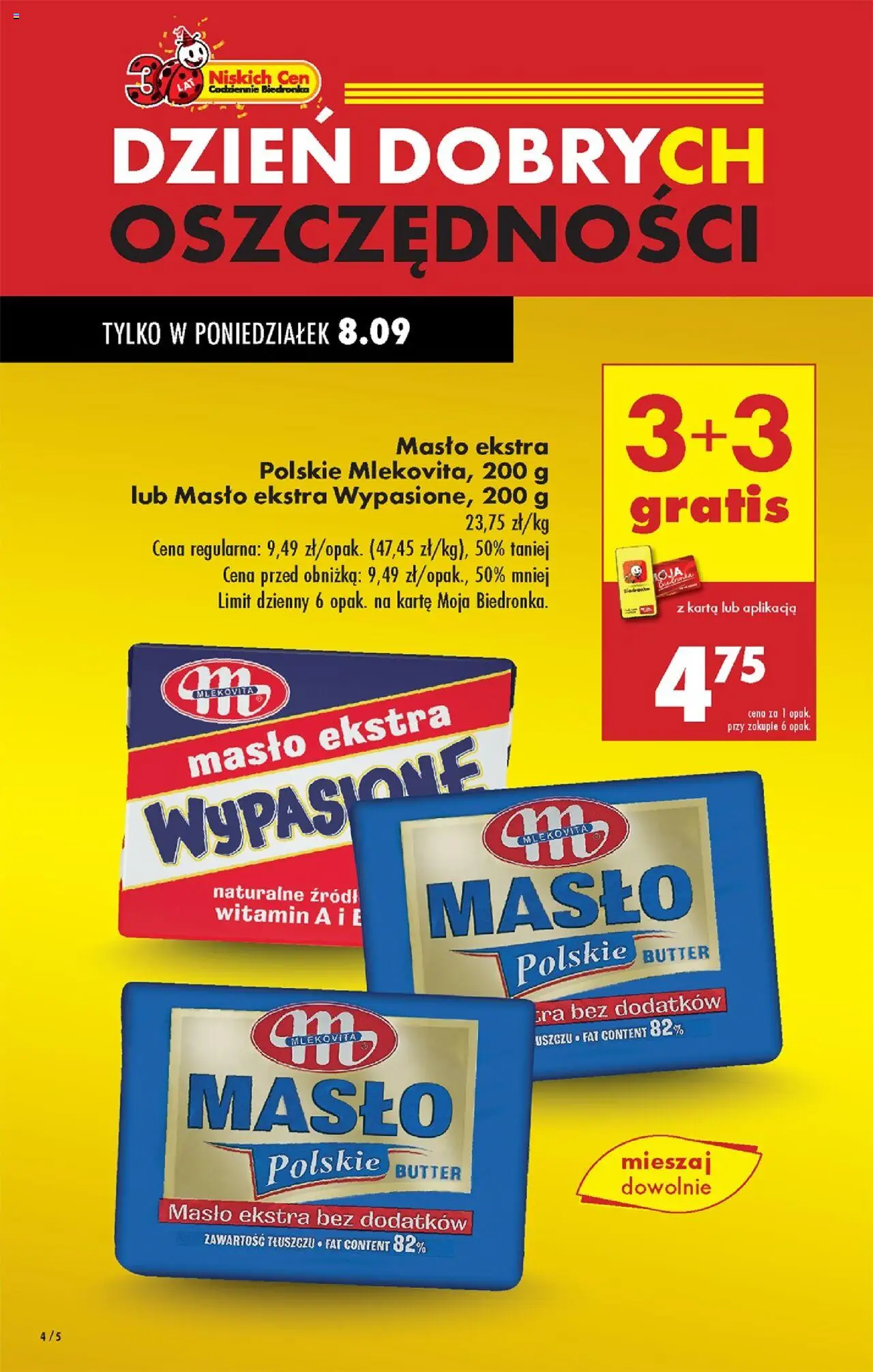 Biedronka gazetka od 08.09.2025 | Strona: 4 | Produkty: Karta, Masło Polskie, Gra, Masło