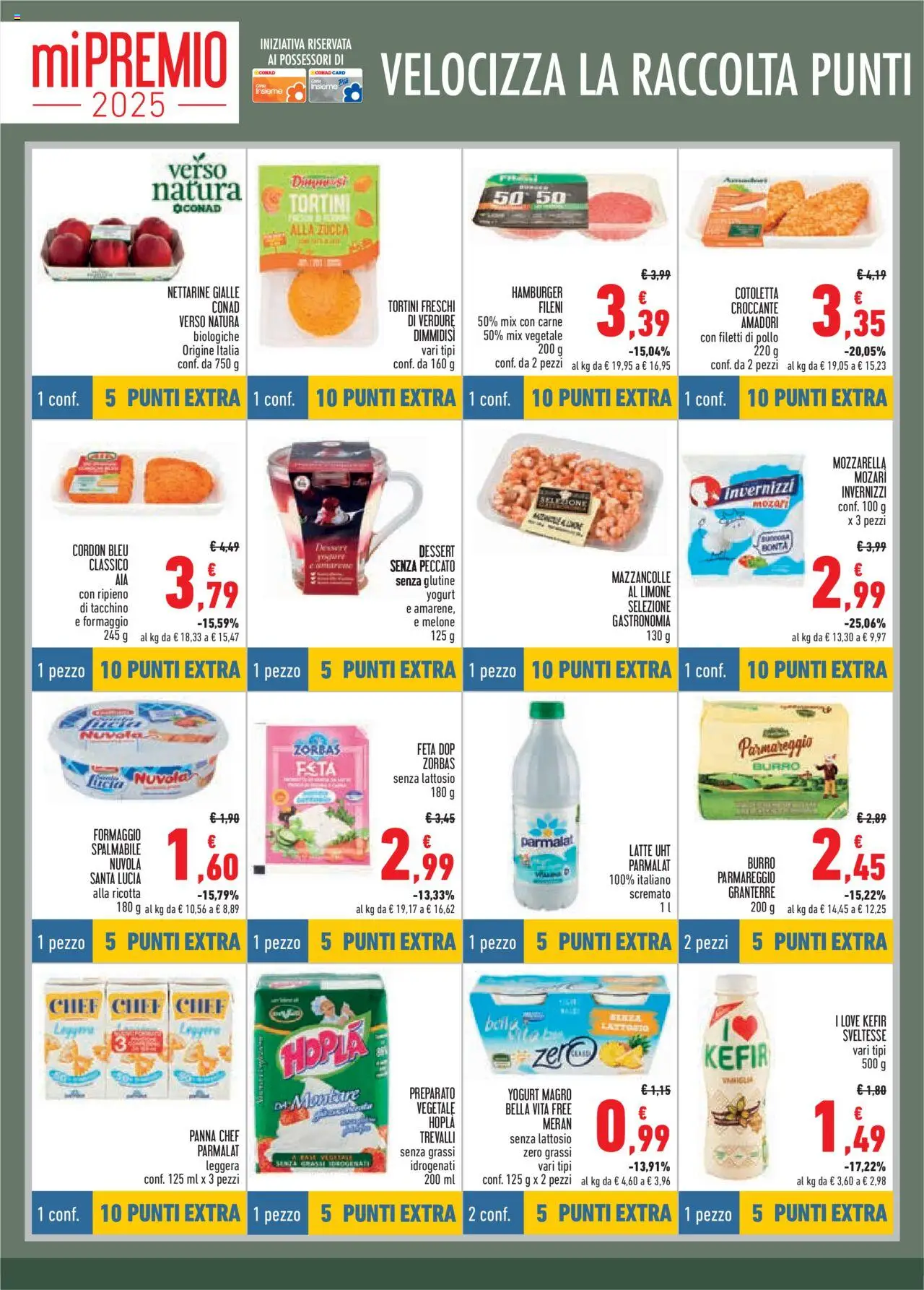 Volantino Conad del 17.07.2025 | Pagina: 4 | Prodotti: Formaggio, Zucca, Melone, Hamburger