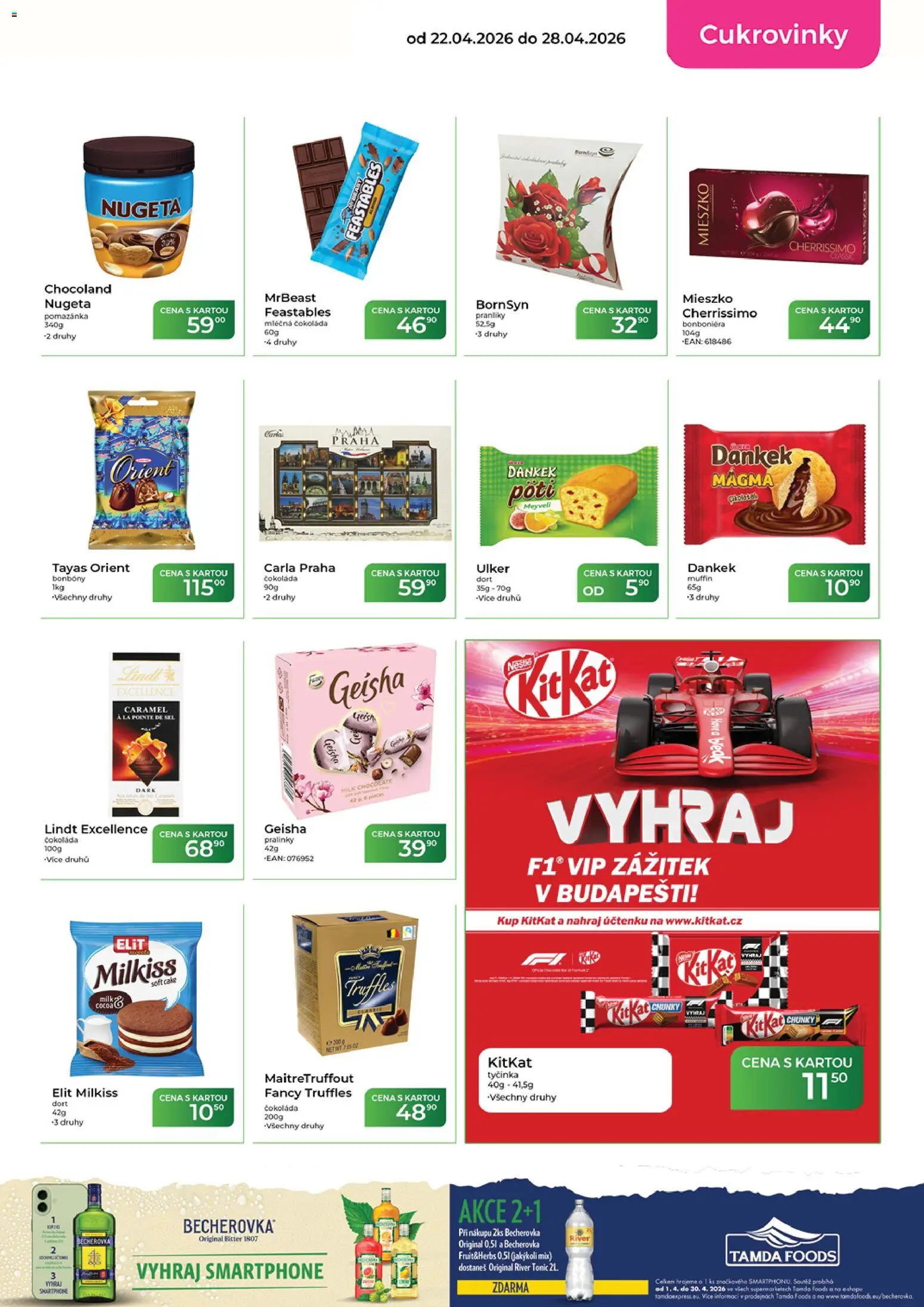Tamda Foods leták od 22.04.2026 | Strana: 29 | Produkty: Bonbóny, Tonic, Nugeta, Milk chocolate