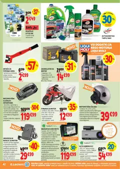 E.leclerc katalog akcije – veljaven od 18.03.2026 | Stran: 42 | Izdelki: Mikrofon, Navigacija, Akumulator, Čelada