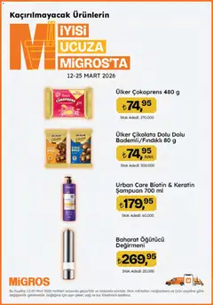 12.03.2026 tarihinden itibaren geçerli olan Migros kataloğu önizlemesi | Sayfa: 108