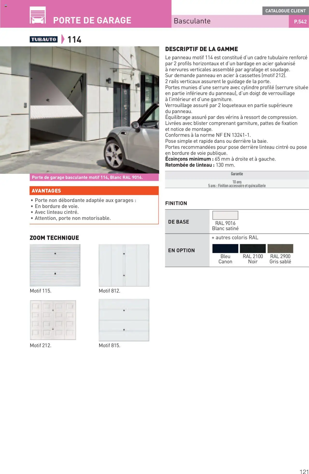  | Page: 121 | Produits: Base, Porte, Cintre, Cadre