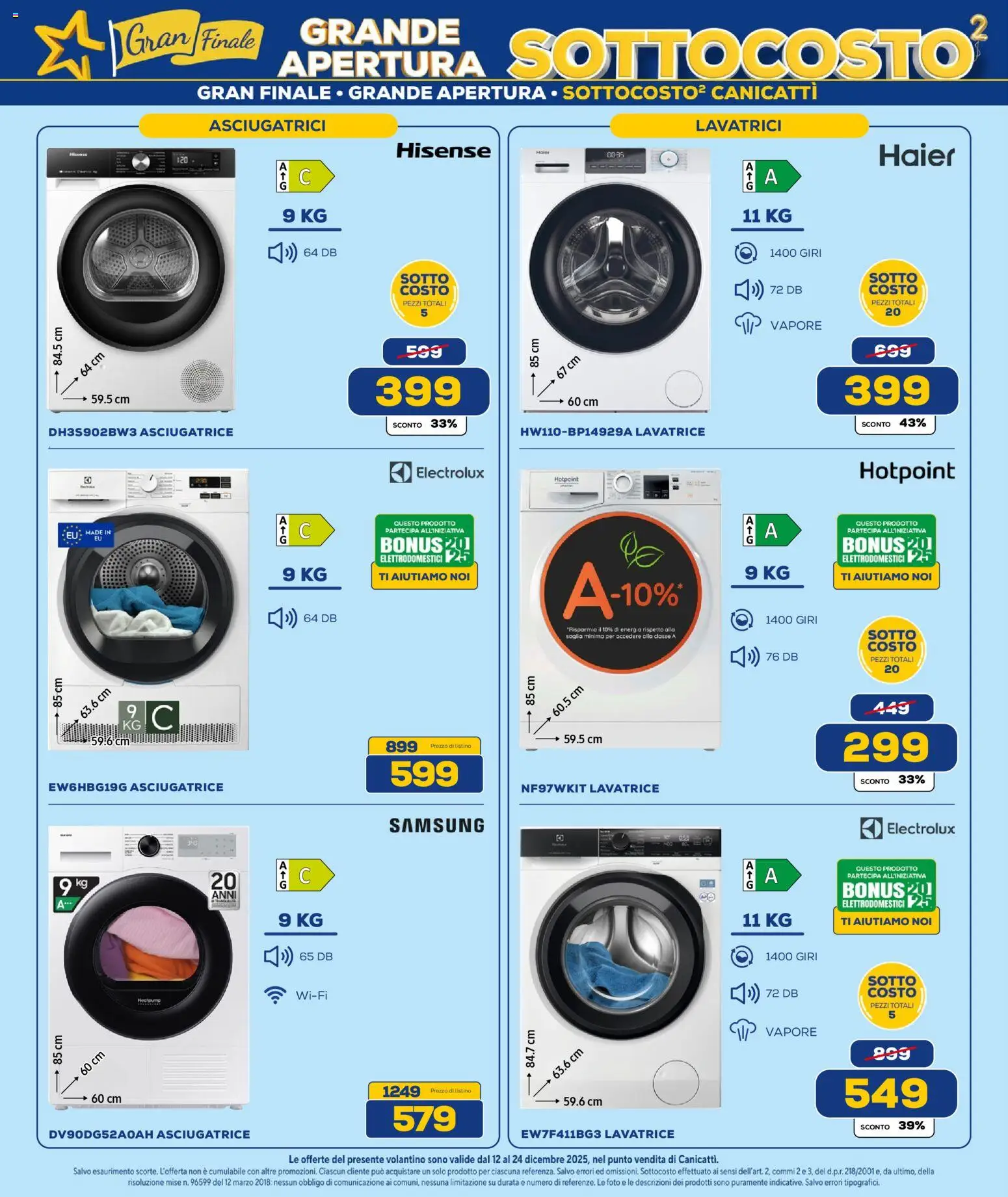 Volantino Euronics del 12.12.2025 | Pagina: 16 | Prodotti: Lavatrice, Asciugatrice, Samsung
