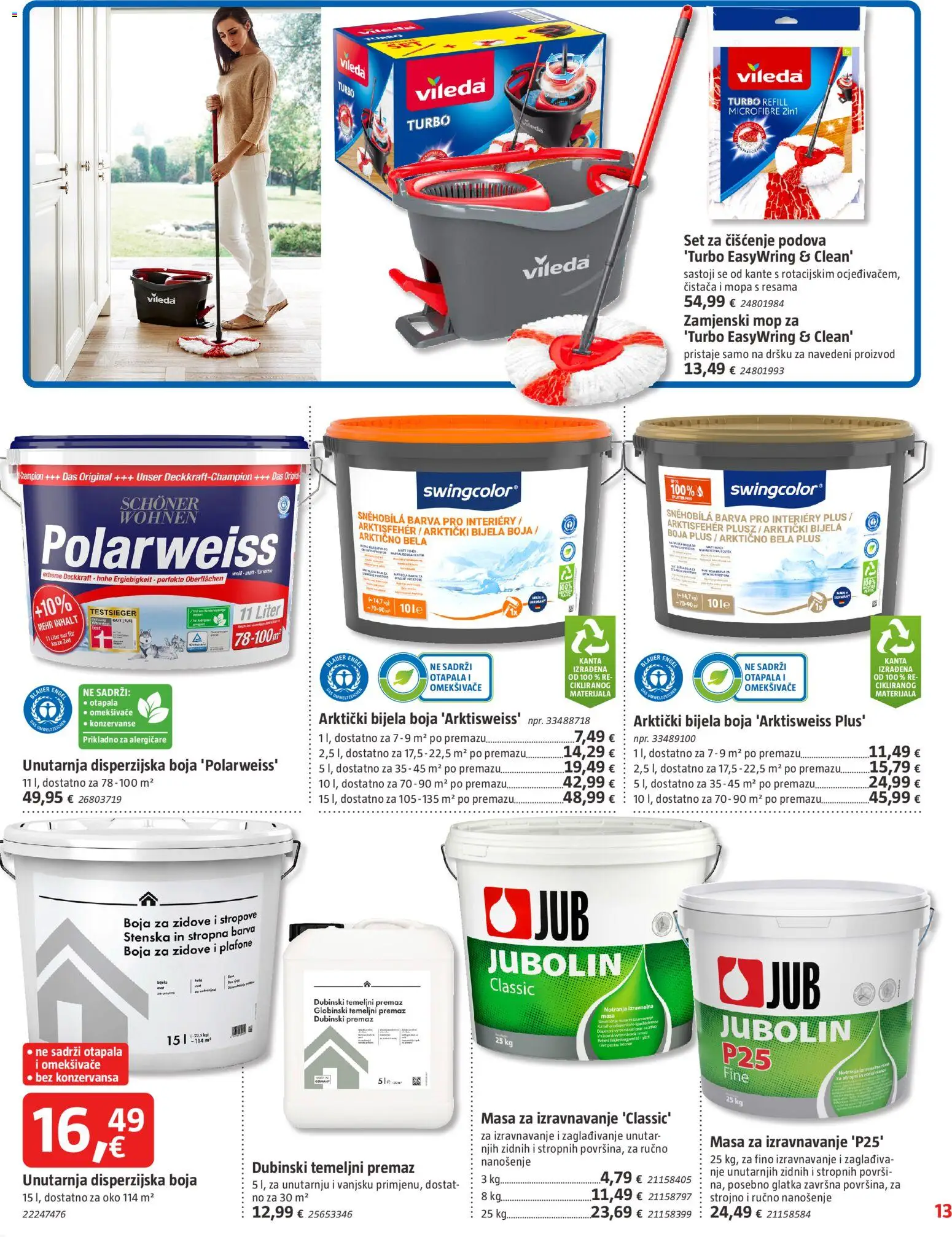 Bauhaus katalog | vrijedi od 05.03.2026 | Stranica: 13 | Proizvodi: Mop, Boja za zidove, Vileda