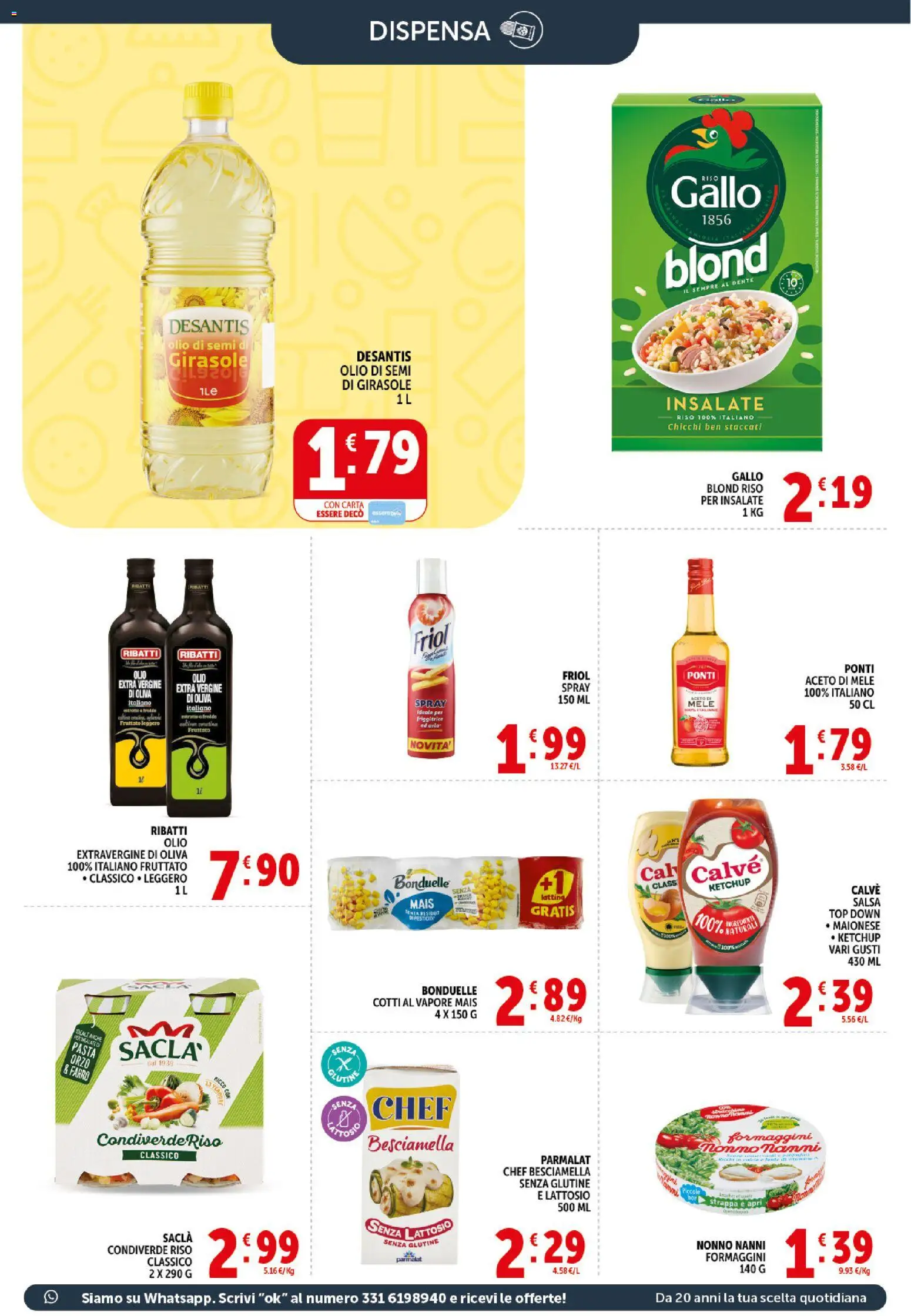 Volantino Decò del 21.04.2026 | Pagina: 13 | Prodotti: Mele, Pasta, Aceto, Olio di semi di girasole