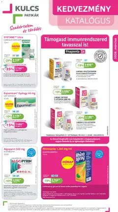 Kulcs Patika akciós újság - amely érvényes a következő dátumtól: 01.03.2026