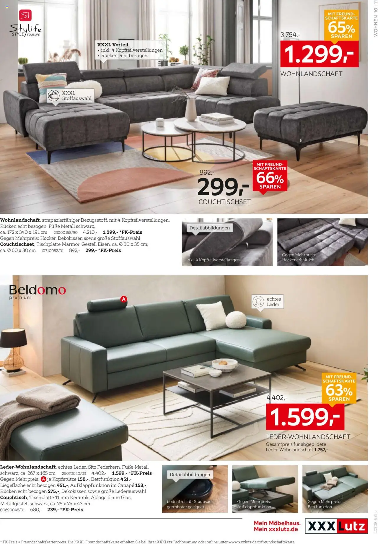XXXL Lutz Wohntrends zum Bestpreis - gültig ab dem 04.08.2025 | Seite: 11 | Produkte: Wohnlandschaft, Hocker