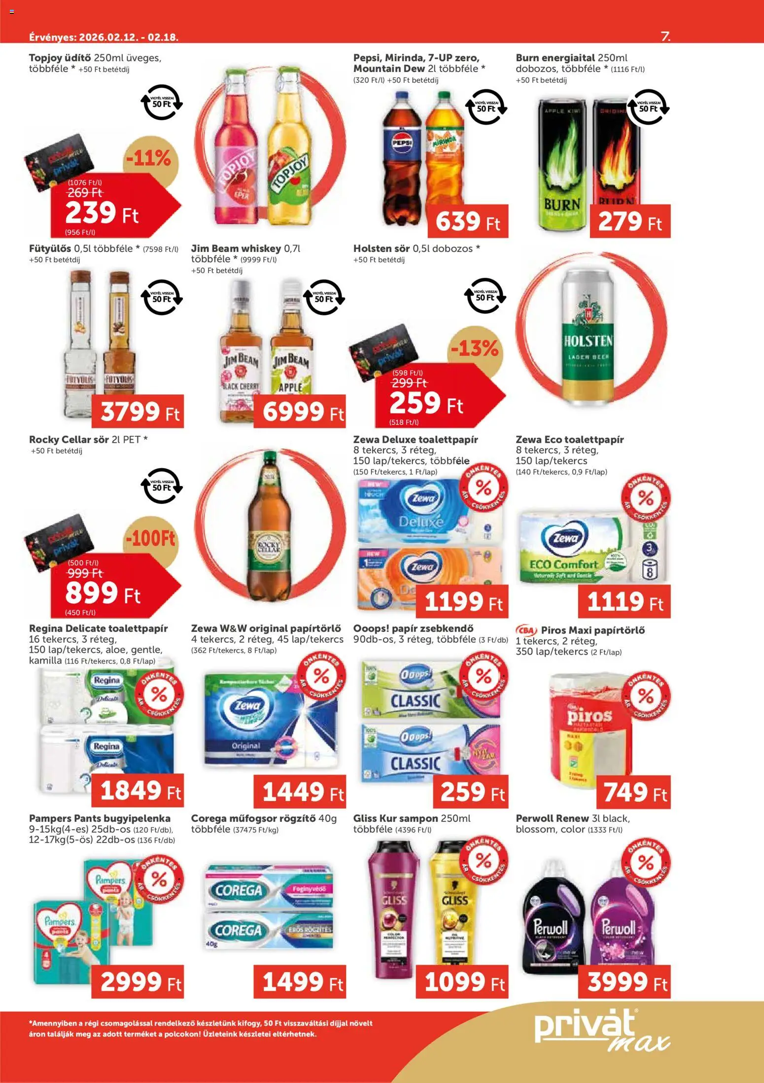PRIVÁT akciós ujság - amely érvényes a következő dátumtól: 12.02.2026 | Oldal: 7