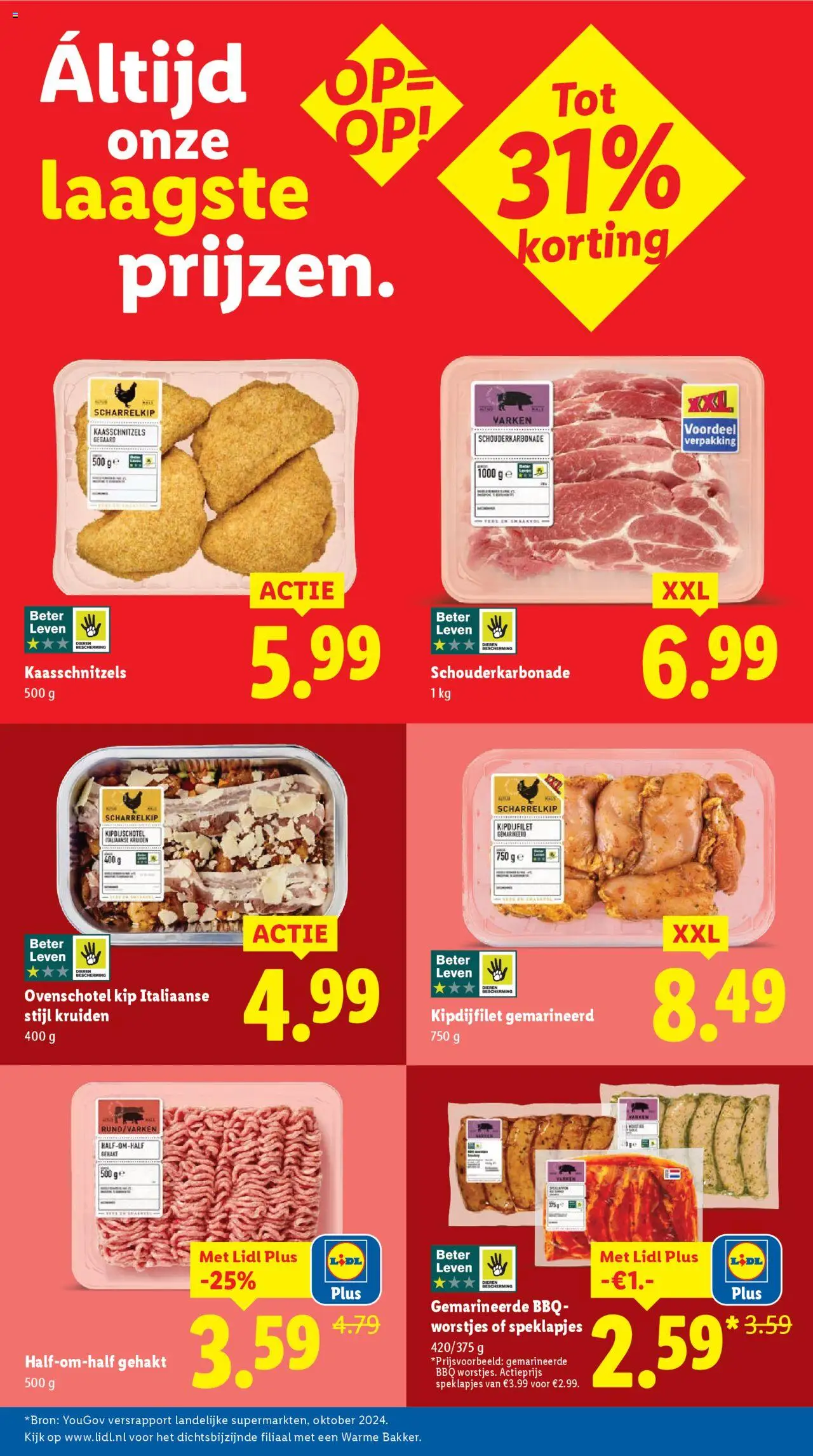  | Pagina: 10 | Producten: Gehakt, Szeletelt bacon, Kip