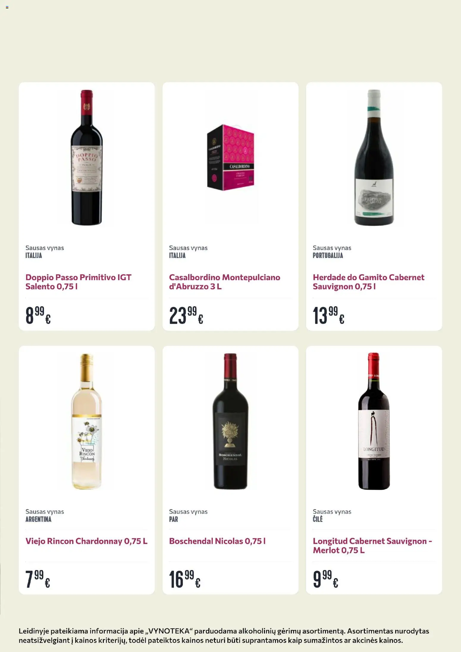 VYNOTEKA akcijos nuo 03.11.2025 | Puslapis: 22 | Prekių: Vynas