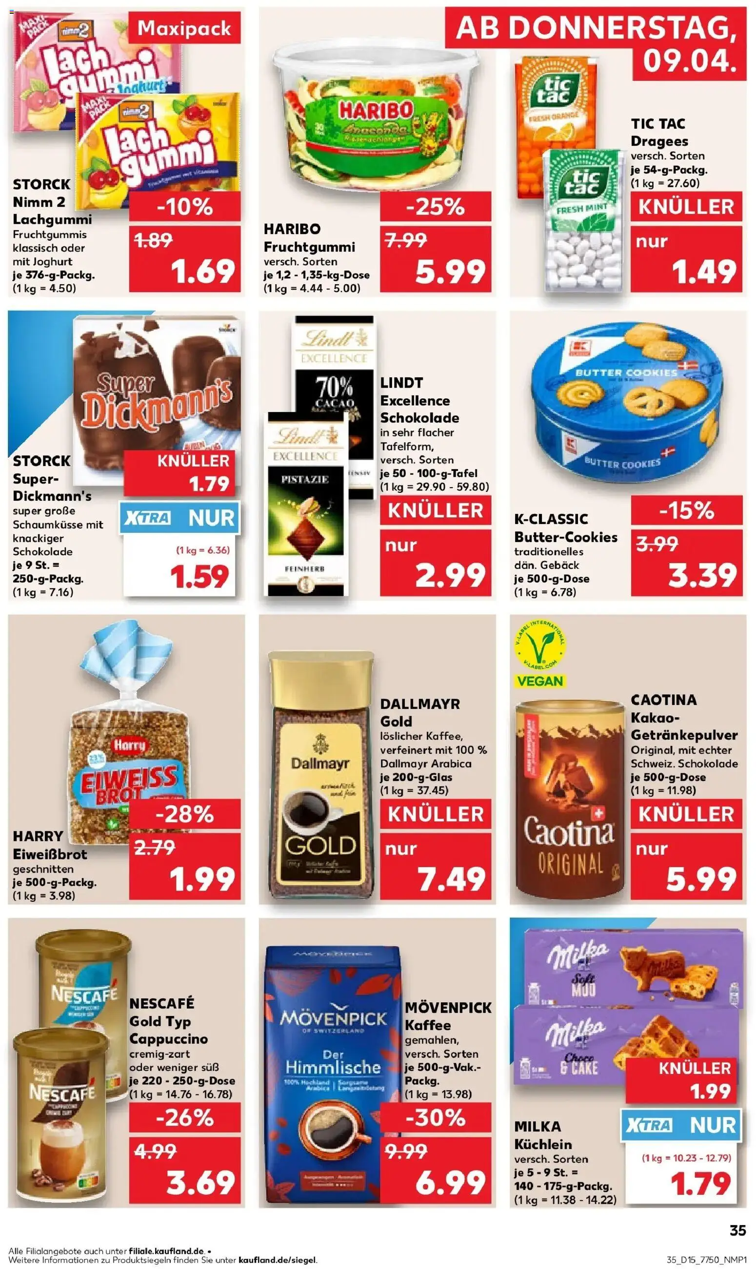 Kaufland Prospekt Bayreuth	 – gültig ab 07.04.2026 | Seite: 47 | Produkte: Nescafe, Schokolade, Dallmayr, Brot