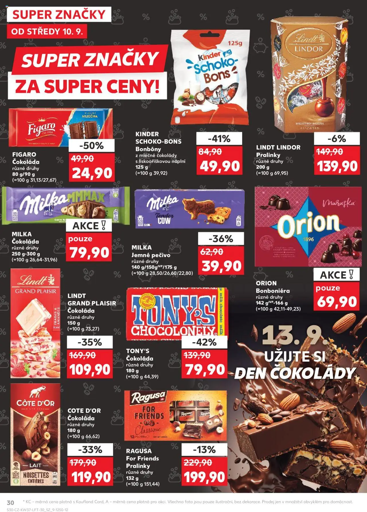 Kaufland leták od 10.09.2025 | Strana: 30 | Produkty: Lindt, Bonbóny, Bonboniéra, Lindt lindor