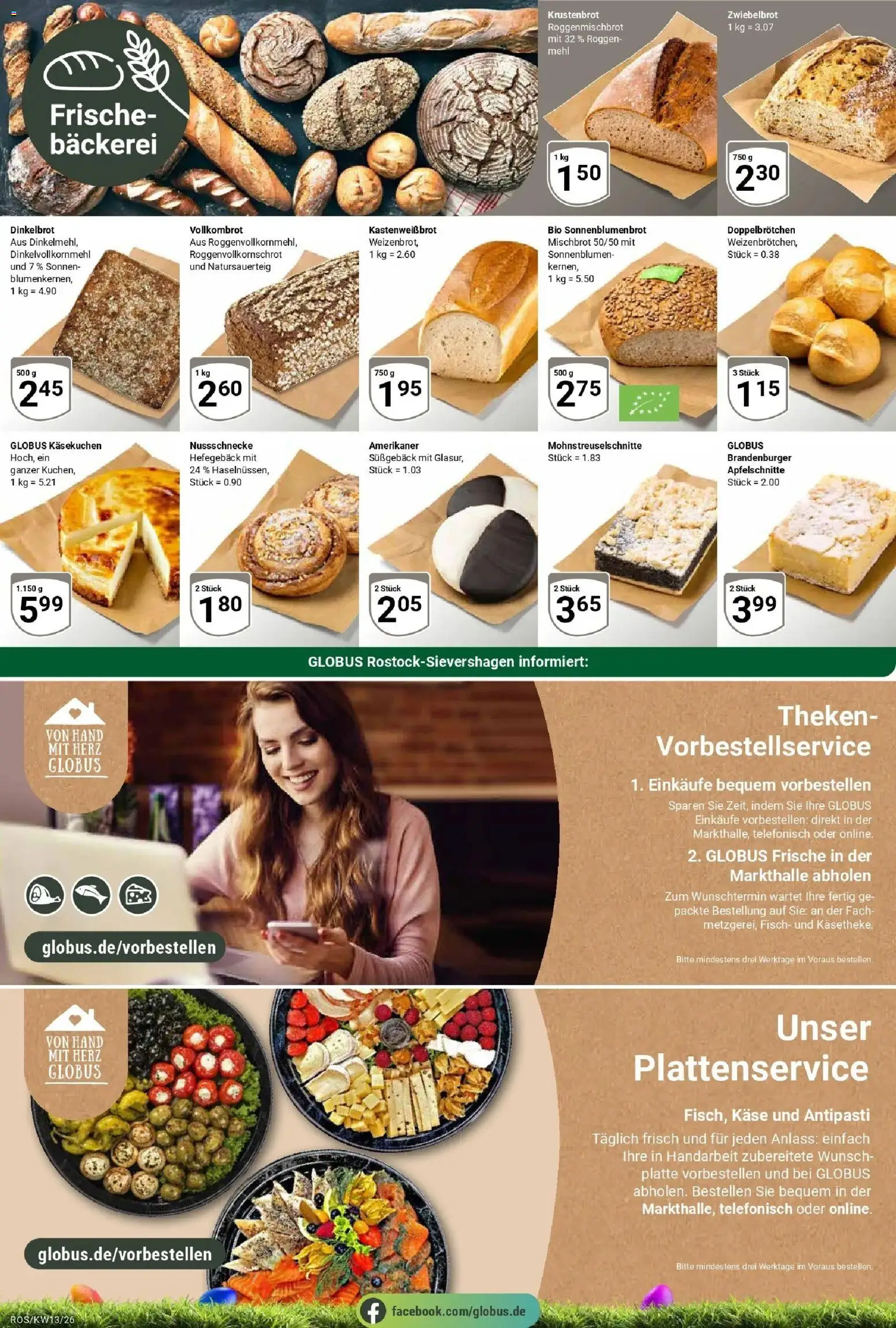 Globus prospekt Lambrechtshagen	 – gültig ab 23.03.2026 | Seite: 9 | Produkte: Bäckerei, Käse, Vollkornbrot, Fisch