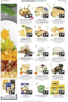 Grana Padano DOP, italienischer Hartkäse aus Kuh-Rohmilch, mind. 32% Fett i. Tr., mind. 15 Monate gereift, besonders würzig und aromatisch im Geschmack 100 g ab 15.12.2025 gültig | Seite: 6 | Produkte: Tisch, Gouda, Raclette, Fondue