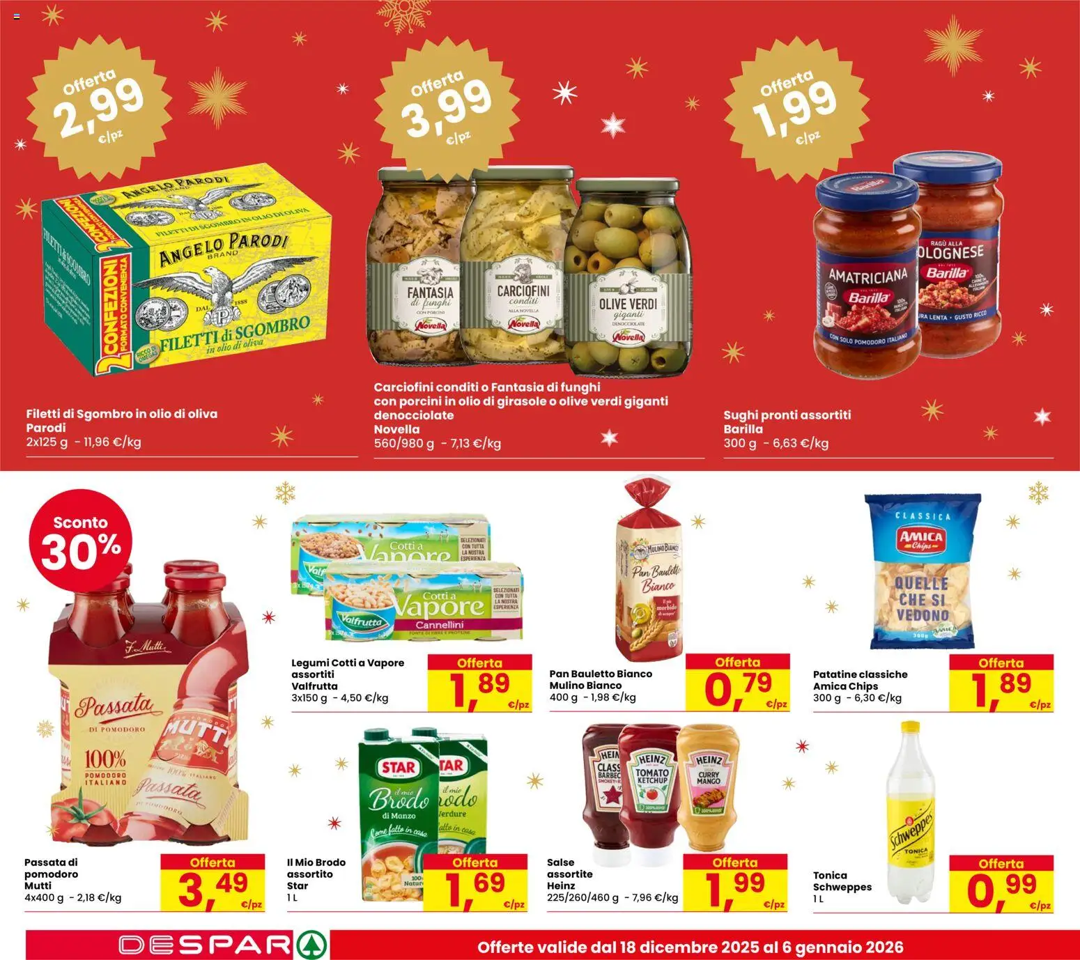 Volantino Despar del 18.12.2025 | Pagina: 22 | Prodotti: Olio, Mango, Ragú, Olio di girasole