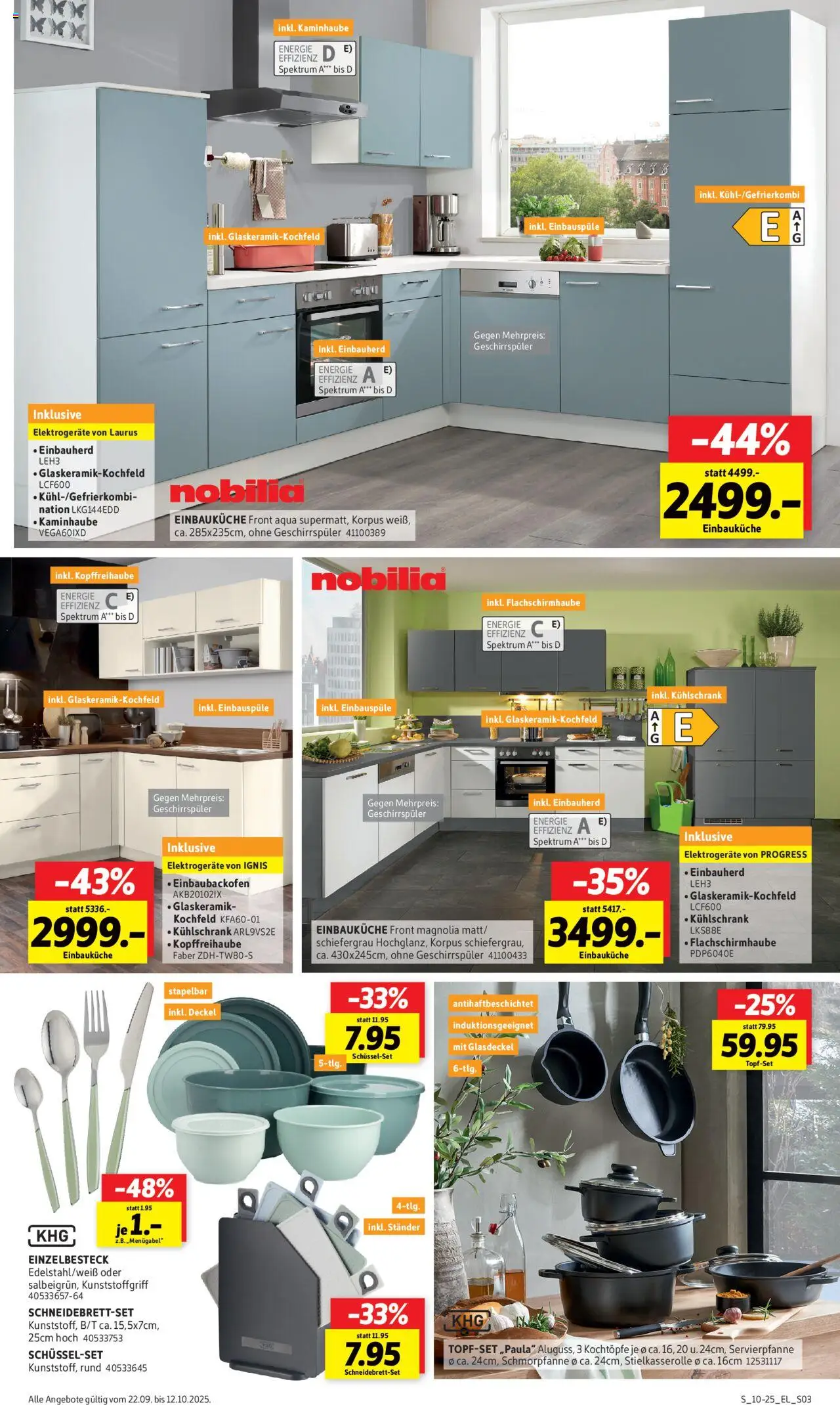 Sconto Prospekt 	 – gültig ab 22.09.2025 | Seite: 11 | Produkte: Geschirrspüler, Einbauküche, Kühlschrank, Kochfeld