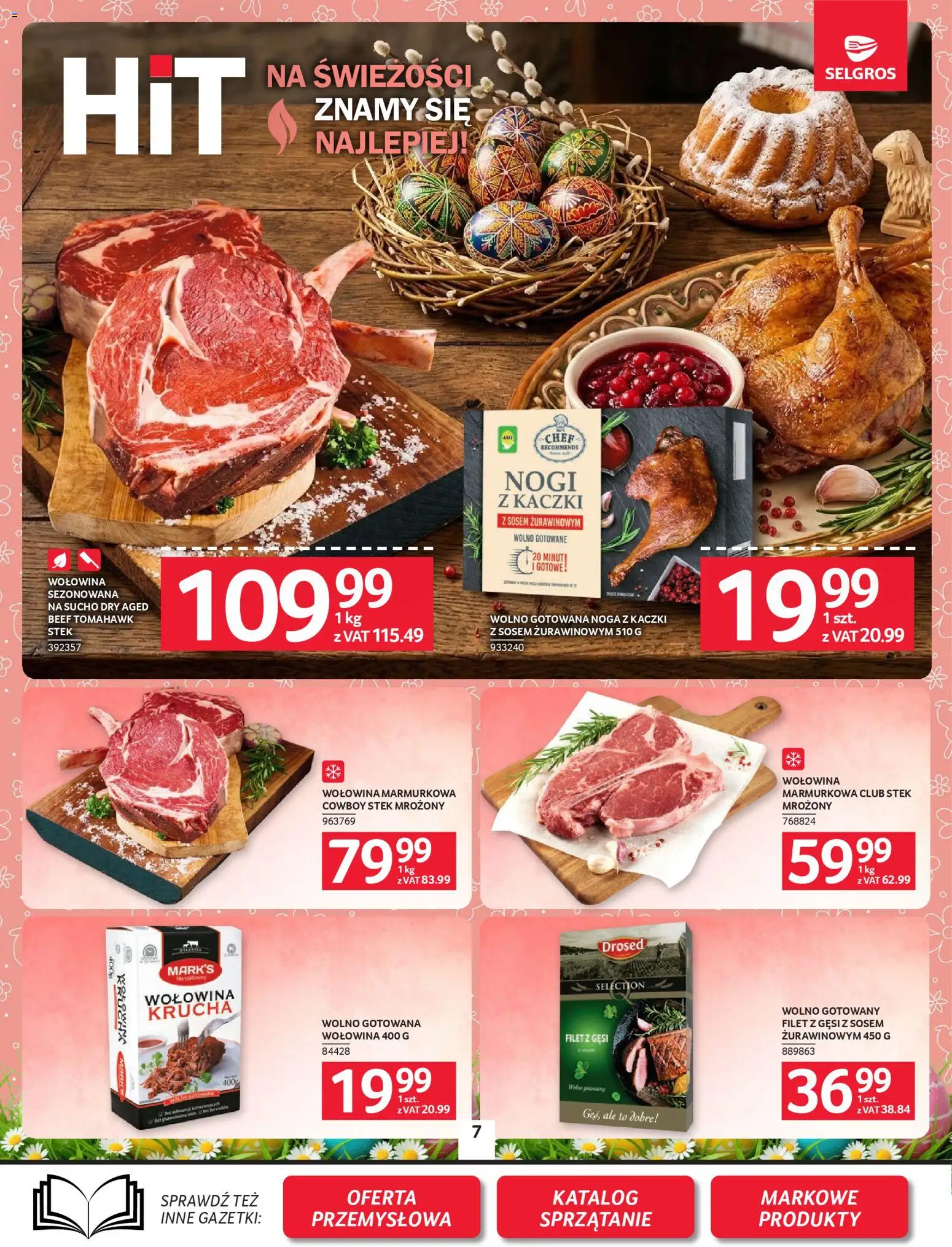 Selgros cash&carry gazetka od 26.03.2026 | Strona: 7 | Produkty: Wolno gotowane, Noga z kaczki, Wołowina