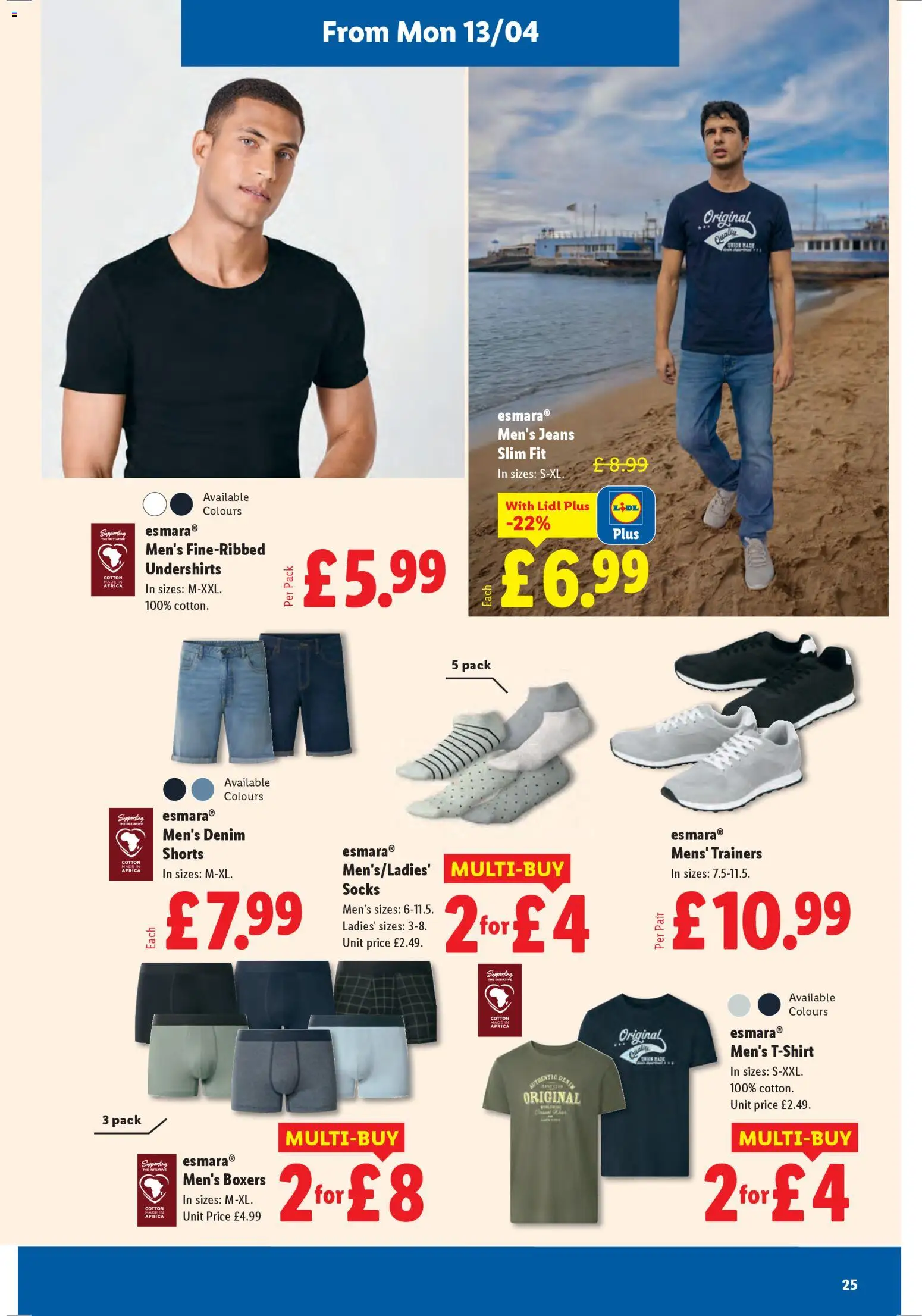 {H1} | Page: 25 | Products: Jeans, Shorts, Socks, Boxers