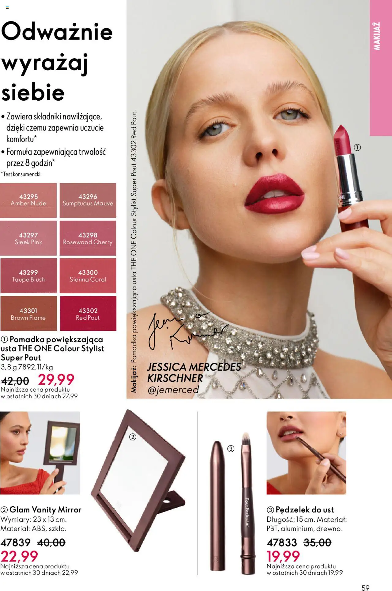 Oriflame Katalog 13 2025 od 07.09.2025 | Strona: 59 | Produkty: Pomadka, Makijaż