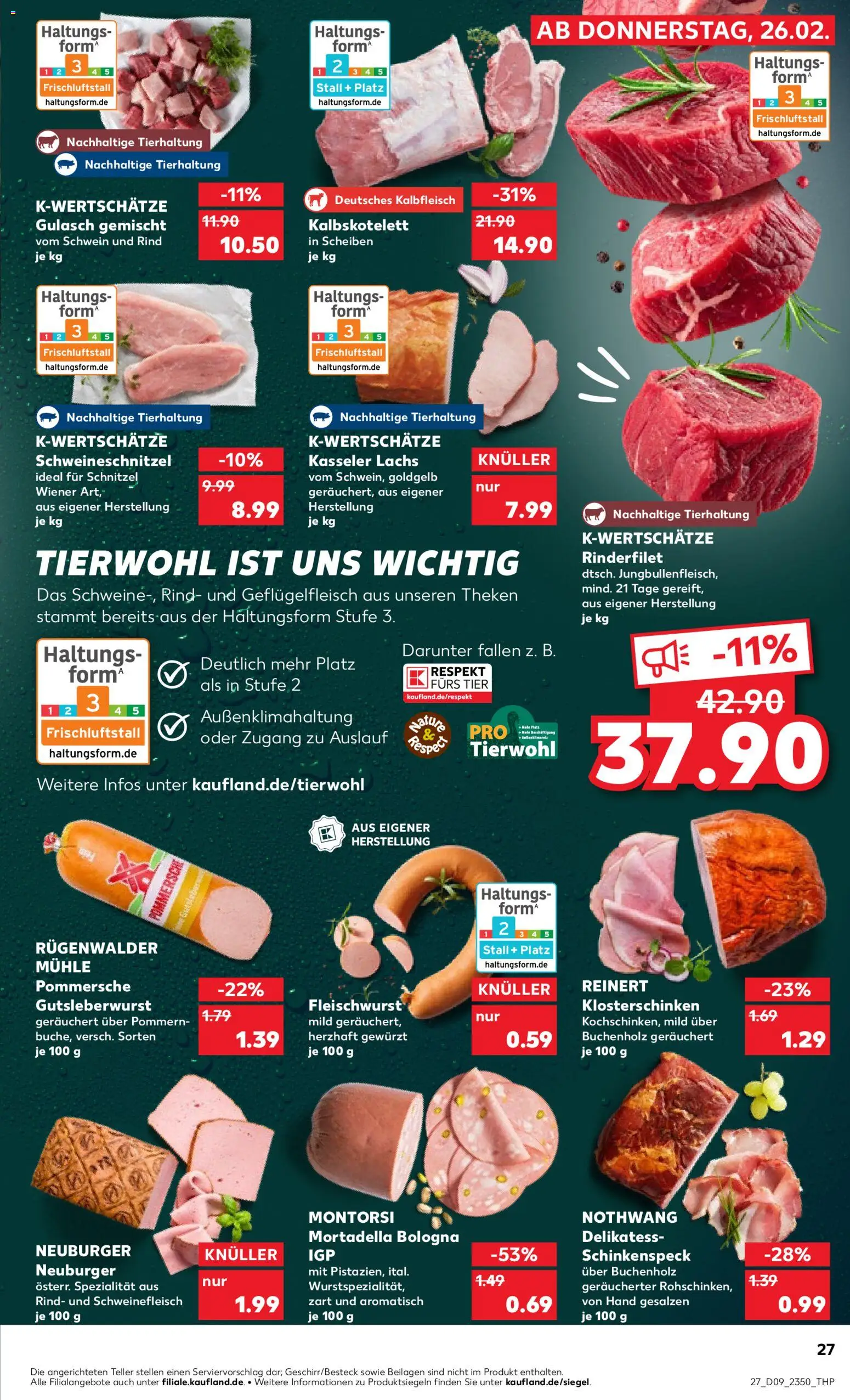 Kaufland prospekt Völklingen	 – gültig ab 26.02.2026 | Seite: 27 | Produkte: Mühle, Lachs, Gulasch, Schweinefleisch