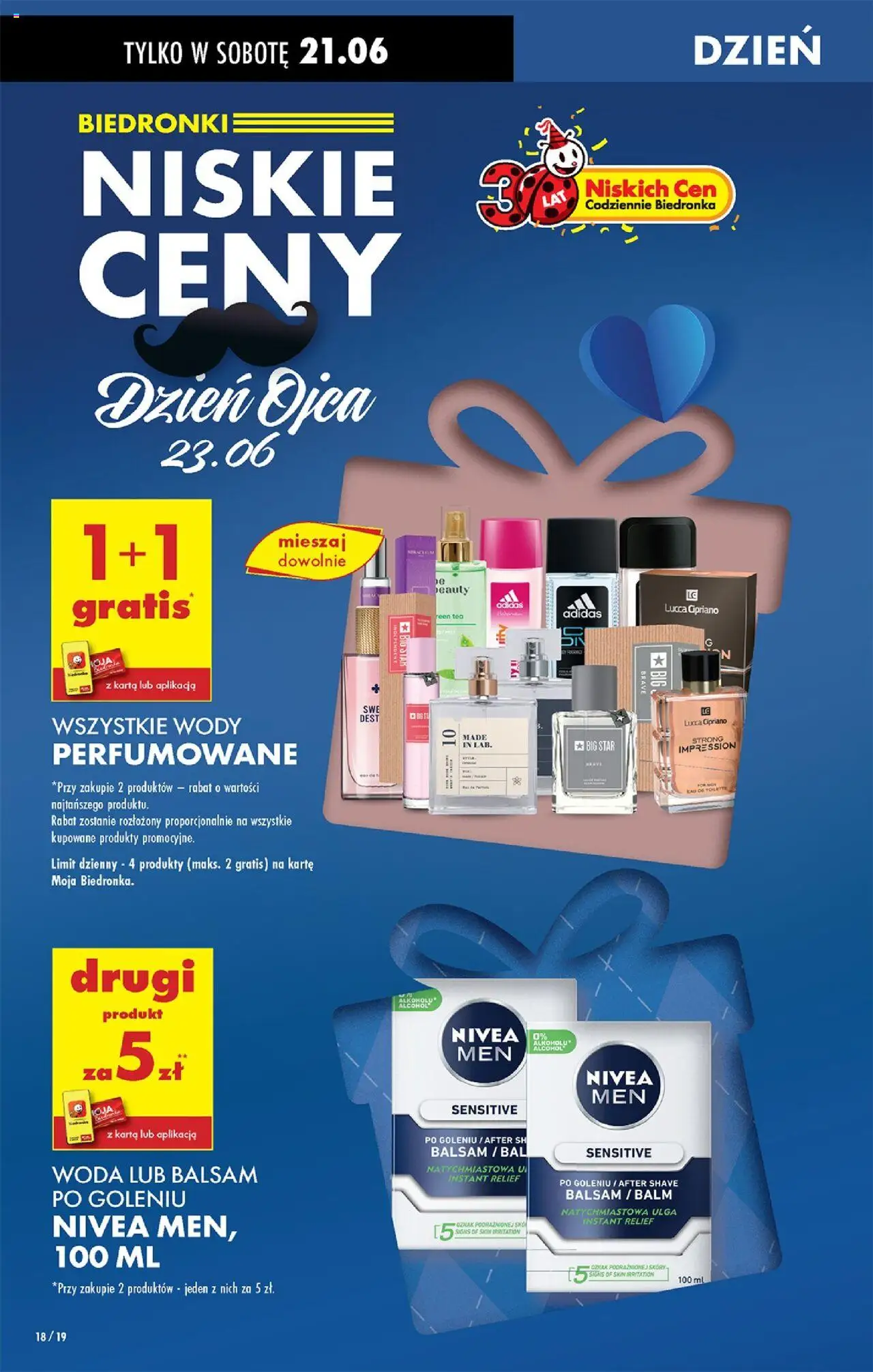 Biedronka gazetka - Oferta W tym tygodniu od 18.06.2025 | Strona: 20 | Produkty: Karta, Balsam po goleniu, Woda