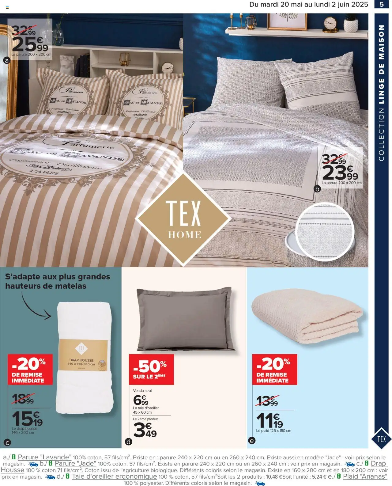  | Page: 7 | Produits: Lavande, Taie d'oreiller, Matelas, Ananas