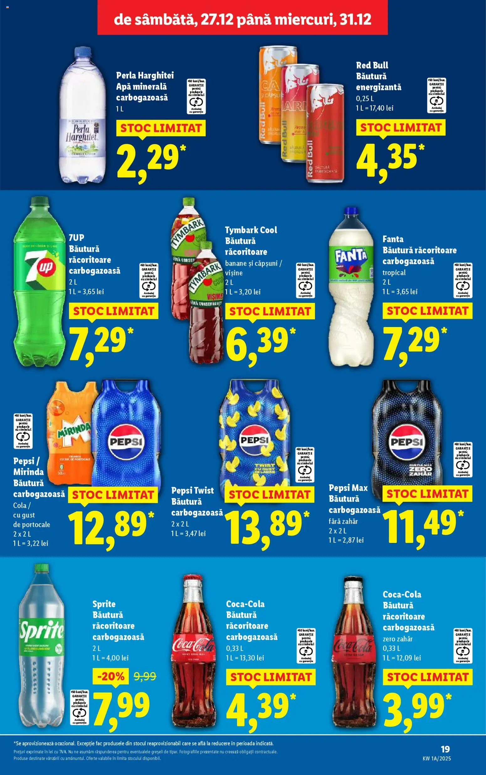 Noul catalog Lidl – valabil de la 27.12.2025 | Pagină: 19 | Produse: Yazı tahtası kalemi, Köpek Sabunu, Căpșuni, Apă