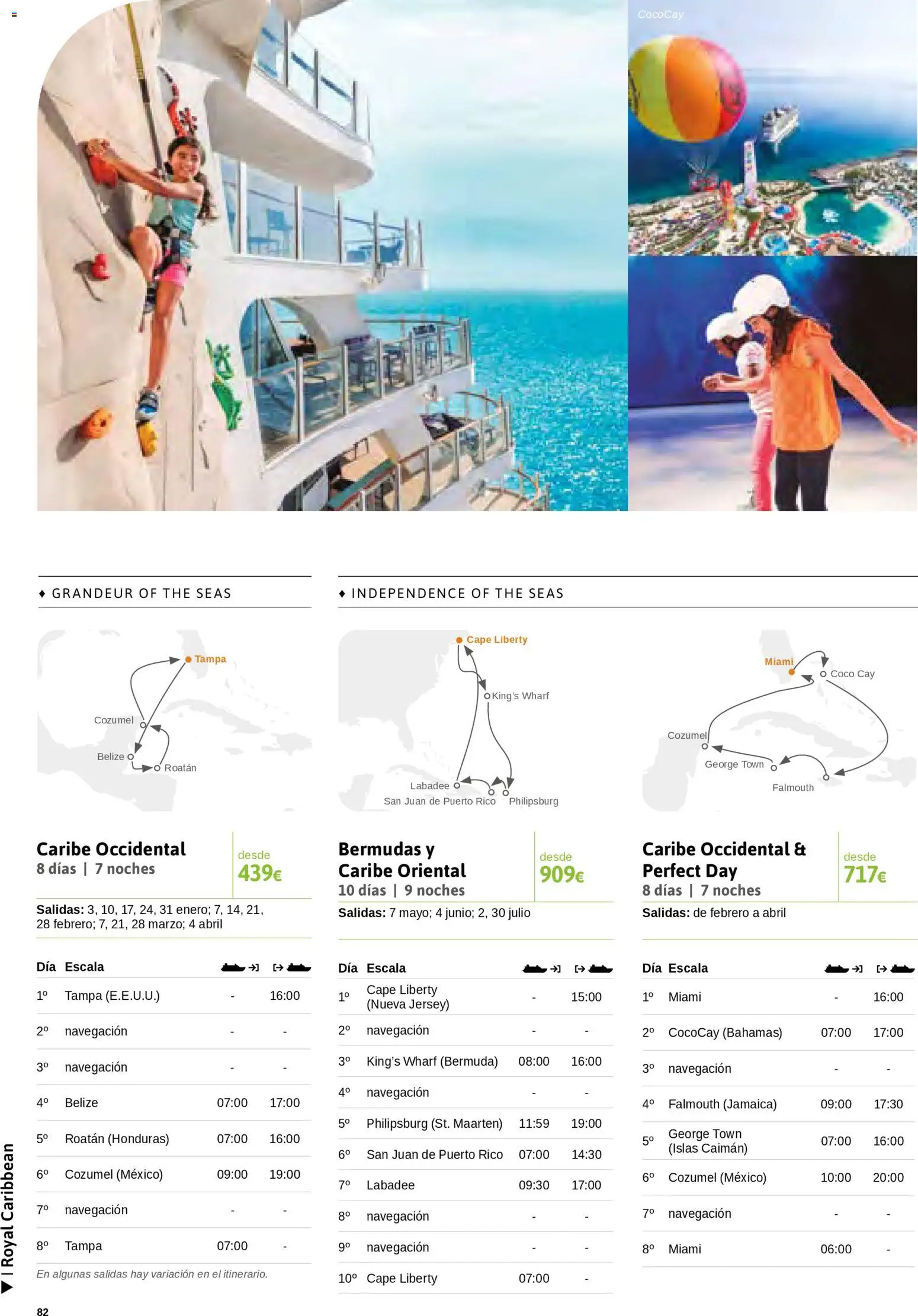 Viajes El Corte Inglés Cruceros marítimos │ válido desde el 01.01.2026 | Página: 83 | Productos: Bermudas, Τυρόπιτα, Navegación