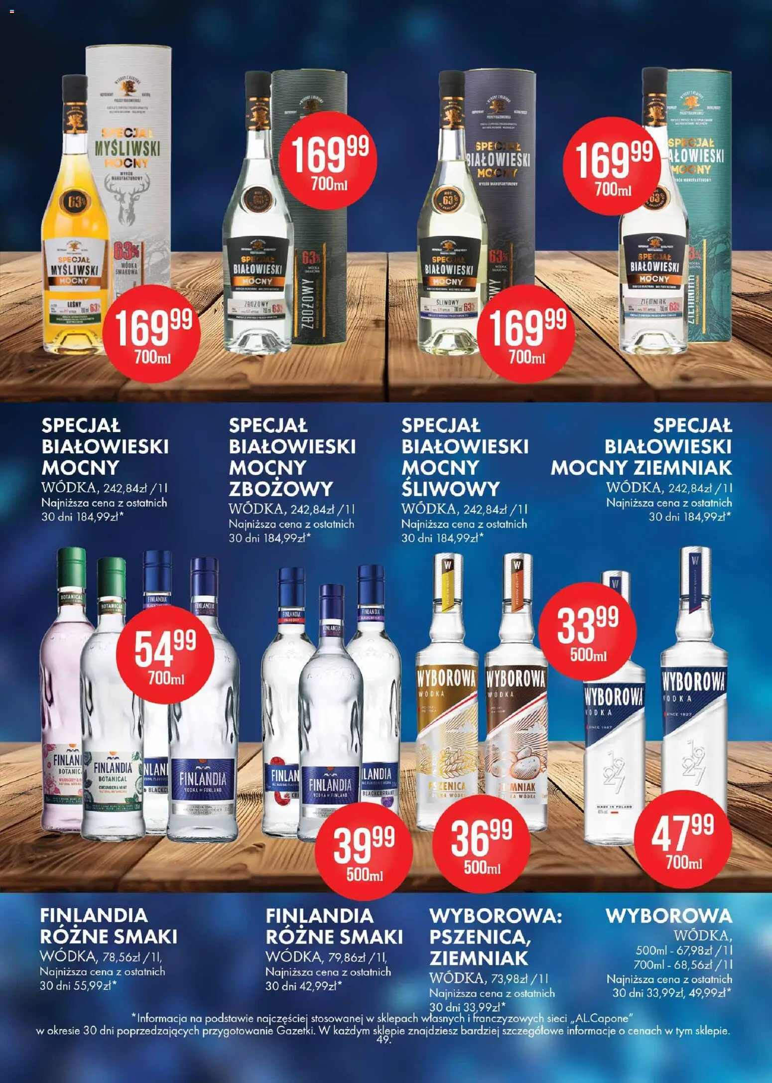 Al.Capone Gazetka od 13.11.2025 | Strona: 49 | Produkty: Vodka, Wódka