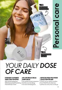 Preview of Oriflame - Offers valid from 01.10.2025 | Page: 121 | Products: Mask, Body cream, Hand cream, Honey