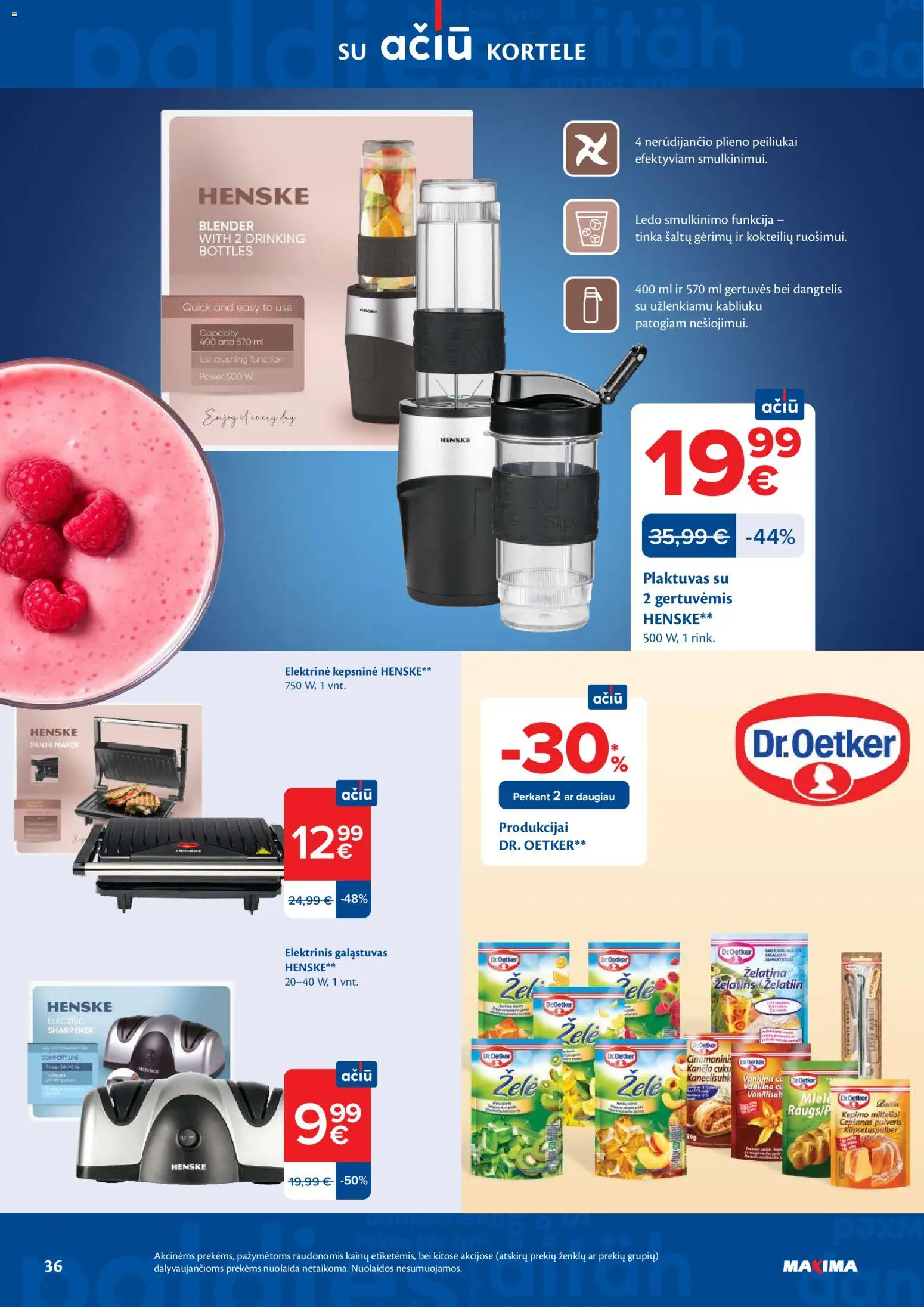 MAXIMA akcijos nuo 31.03.2026 | Puslapis: 36 | Prekių: Plaktuvas